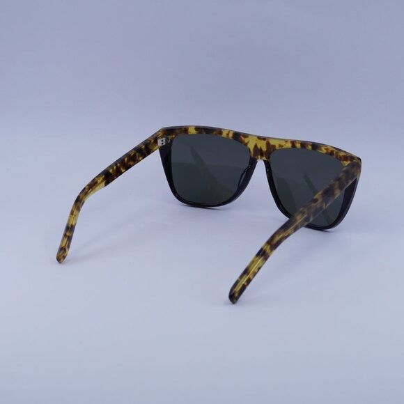 Saint Laurent Paris Saint Laurent SL1 010 Sunglasses Havana/Black Square Frame Size ONE SIZE - 4 Thumbnail