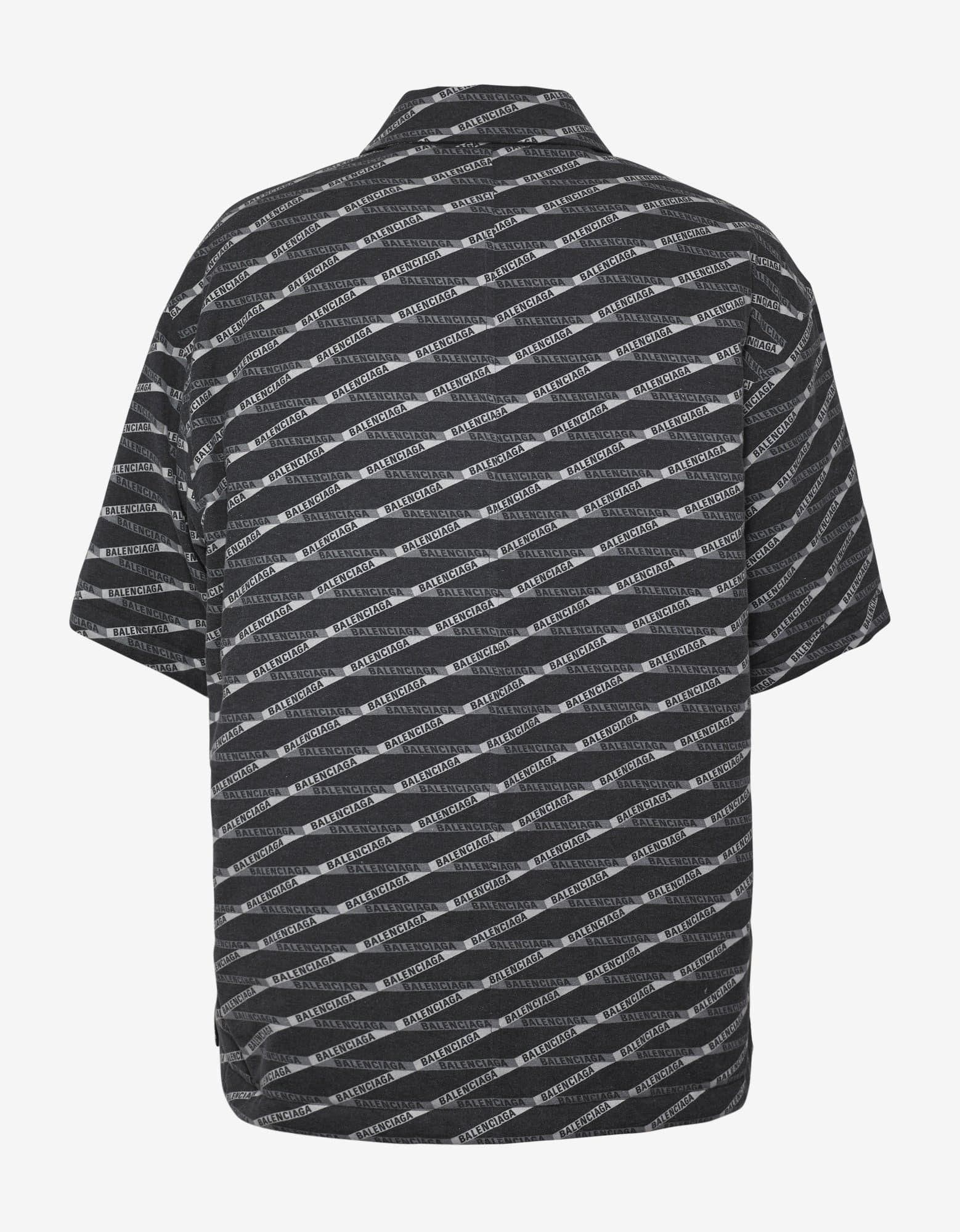 Balenciaga Balenciaga All-Over Logo Print Padded Shirt - SS19 SIZE 48 Size US M / EU 48-50 / 2 - 5 Thumbnail
