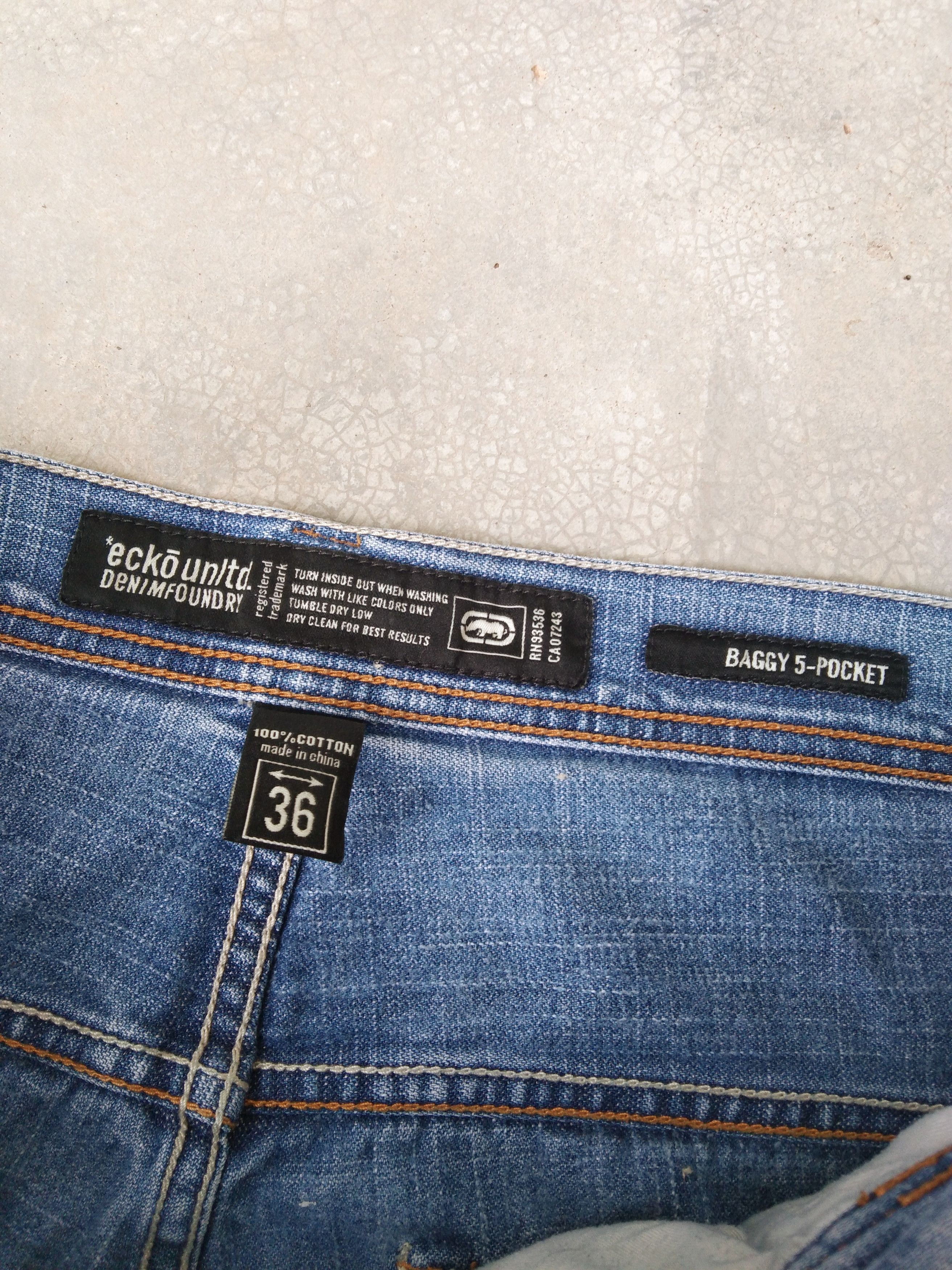 Ecko Unltd. Vintage 5 Pocket Ecko Unltd. Baggy Jeans 36x32 Size US 36 / EU 52 - 7 Thumbnail