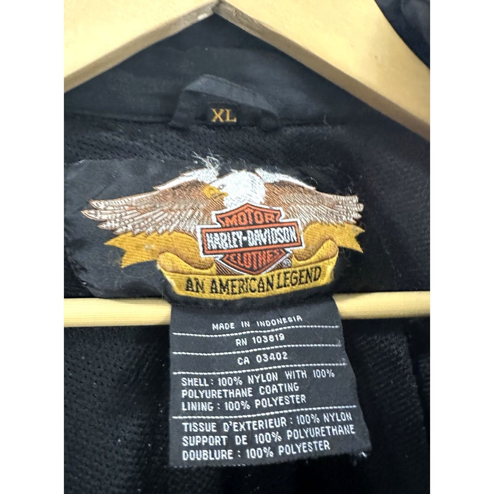 Harley Davidson VTG Harley-Davidson Men's Biker Motorcycle Nylon Orange Black Jacket XL Bomber Riding Team Size US XL / EU 56 / 4 - 3 Thumbnail