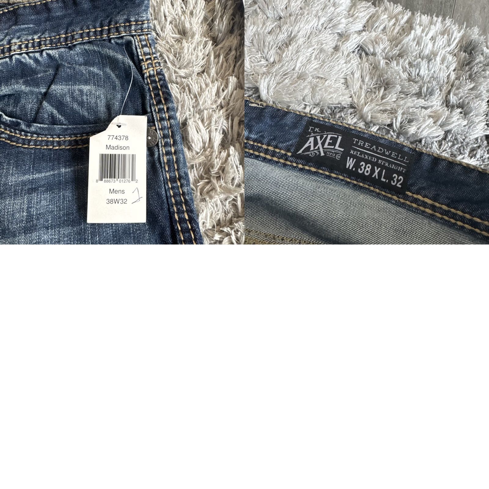 Vintage VINTAGE Axel Jeans Men’s Size 38x32 Blue Straight Embroidered Y2K 00s BNWT Style Size US 38 / EU 54 - 8 Thumbnail