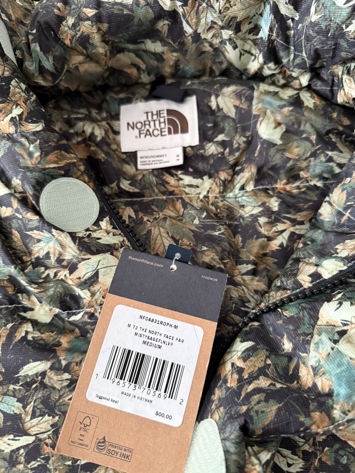 The North Face The North Face 73 Leaf-Print Padded Jacket Size US M / EU 48-50 / 2 - 6 Thumbnail
