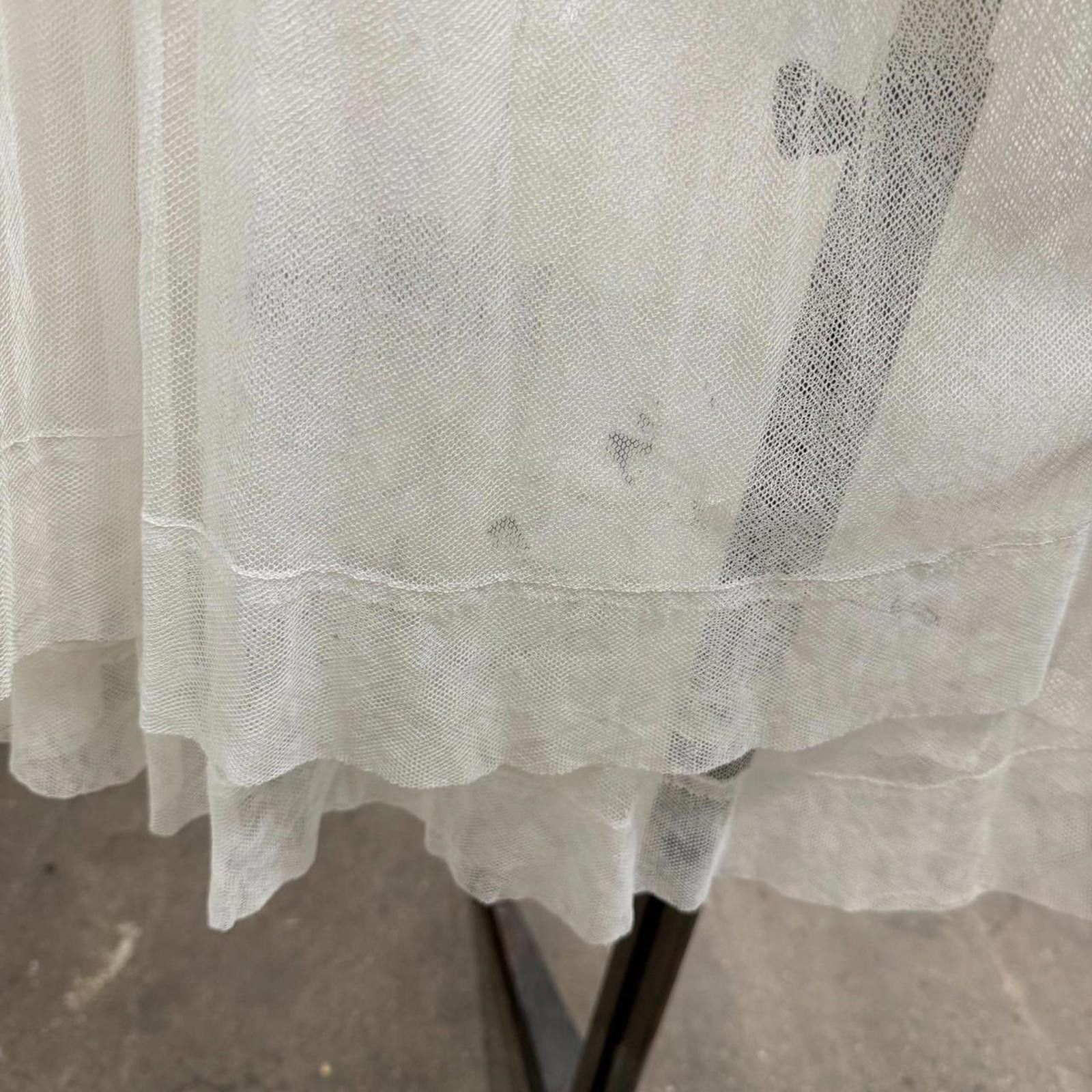 Other Edwardian Vtg 1910s White Lace Tulle Lingerie Dress Antique Size XS / US 0-2 / IT 36-38 - 5 Thumbnail