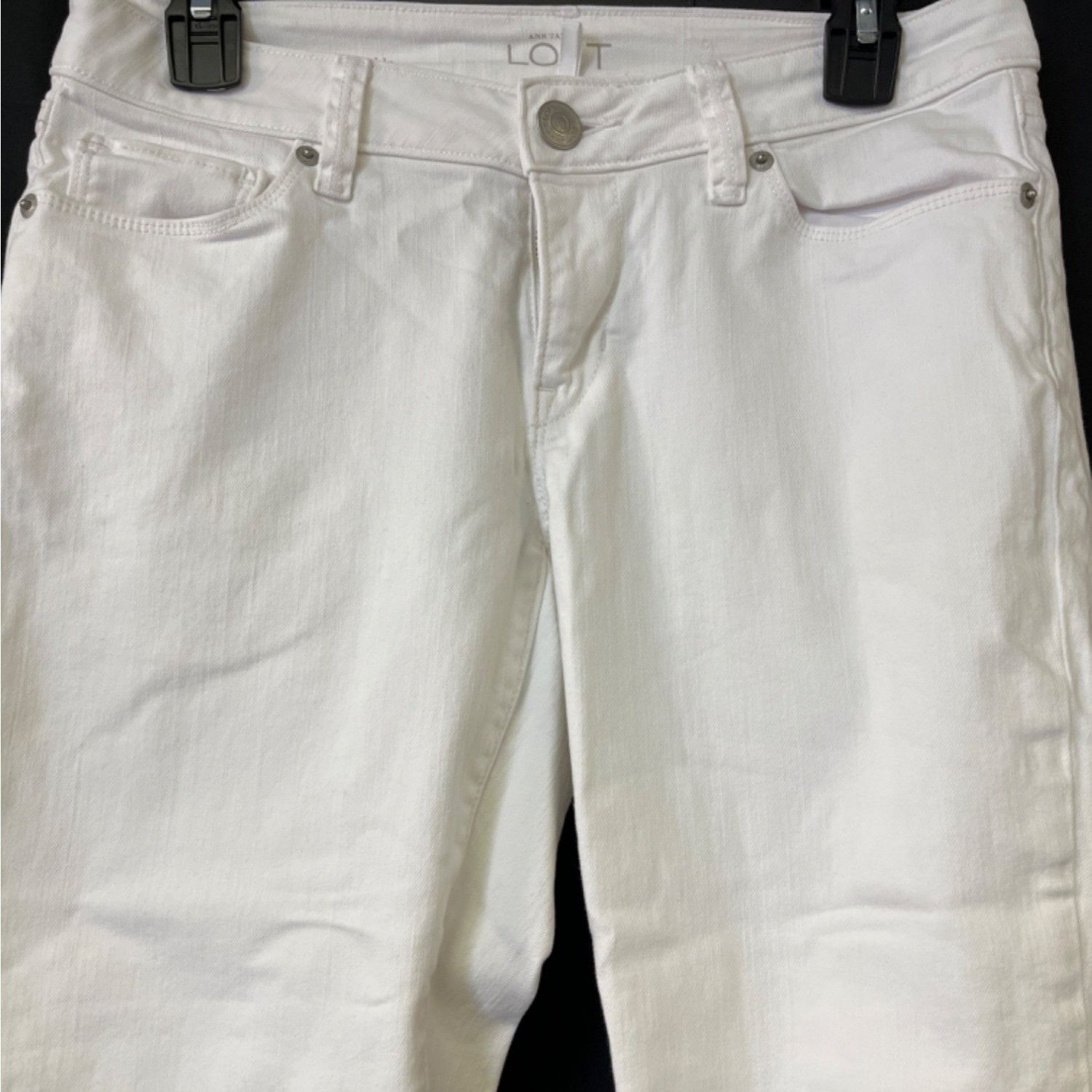 Loft Ann Taylor Loft Women's White Jeans/Skinny Ankle Sz 26/2 SKU Size 27" / US 4 / IT 40 - 2 Thumbnail