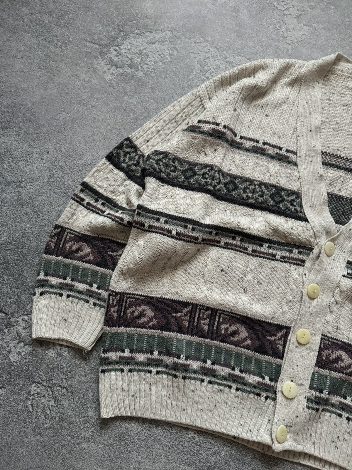 Japanese Brand × Vintage Coogi style Carlo colucci vintage cardigan knitwear sweater Size US XL / EU 56 / 4 - 6 Thumbnail