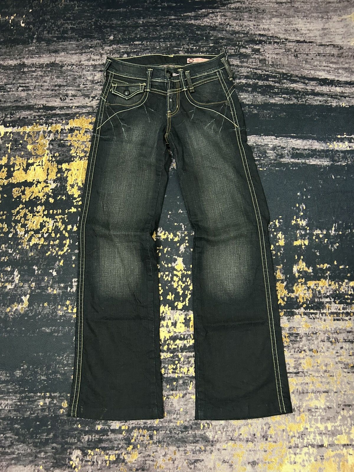 Japanese Brand japanese Rush Hour Wash Flare Jeans Size US 29 - 4 Thumbnail