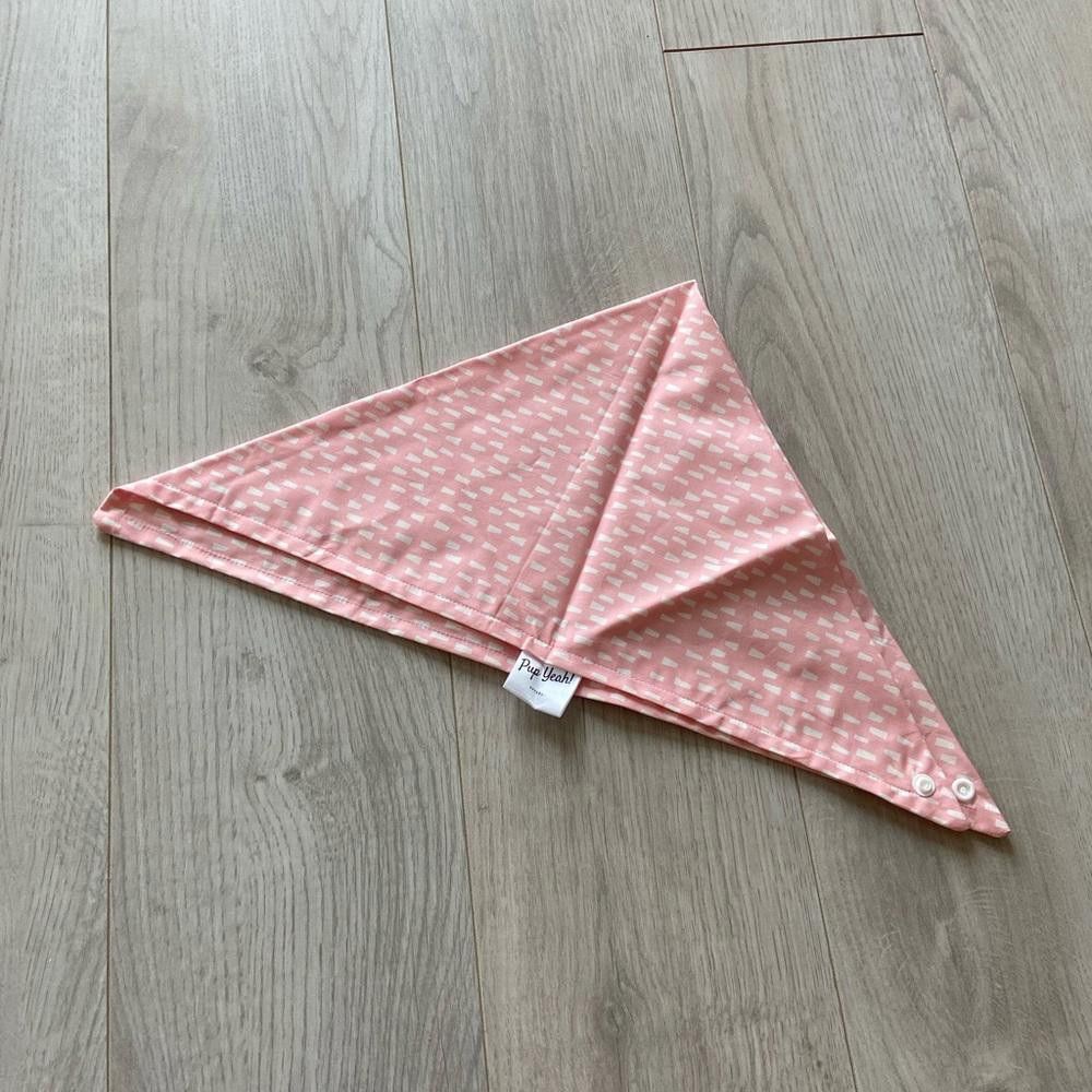 Designer Pup Yeah Pink Polka Dit Rectangle Dog Bandana Size ONE SIZE - 2 Thumbnail