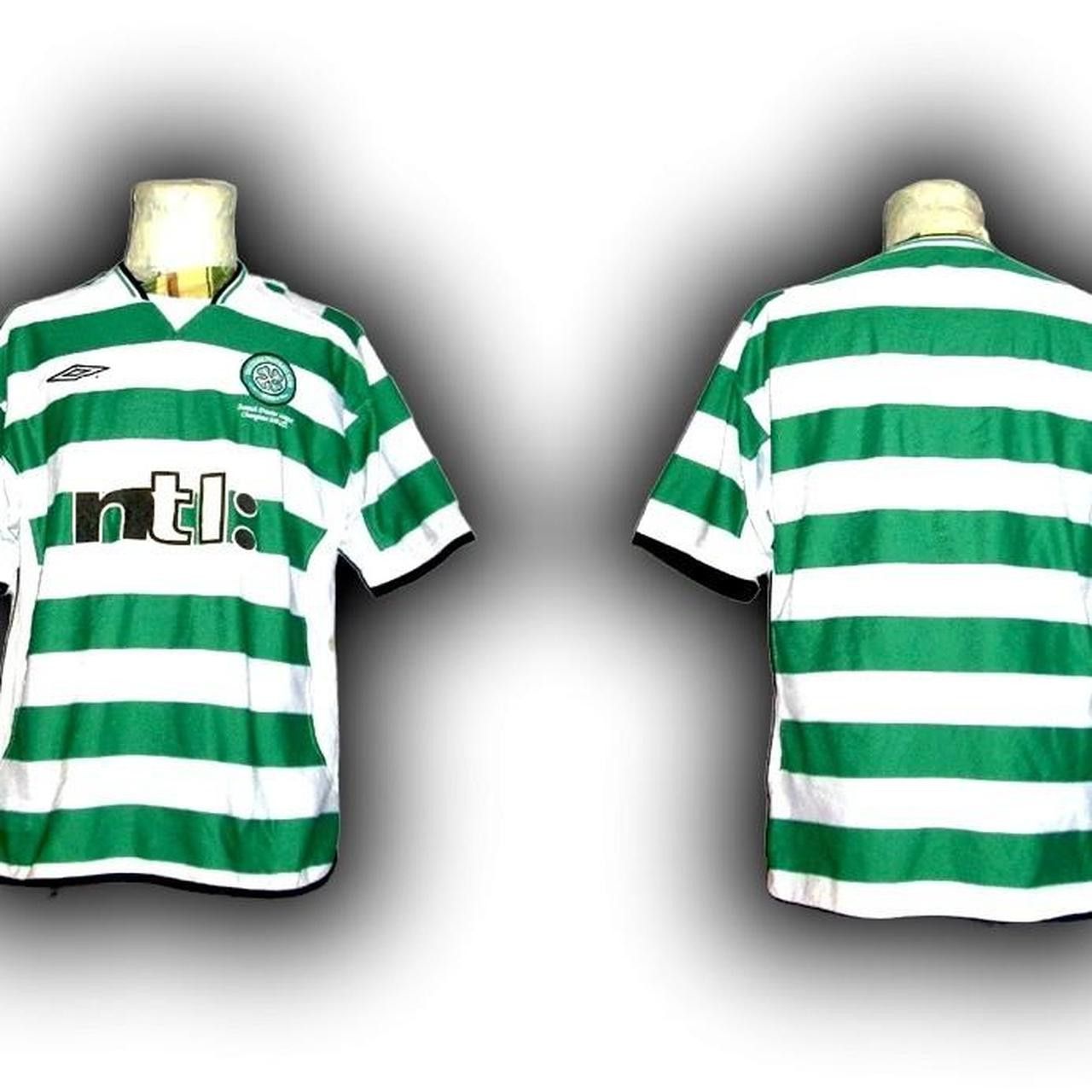 Umbro Fc Celtic Glasgow Scotland 2001 2002 2003 Home Shirt Jersey Size US L / EU 52-54 / 3 - 3 Thumbnail