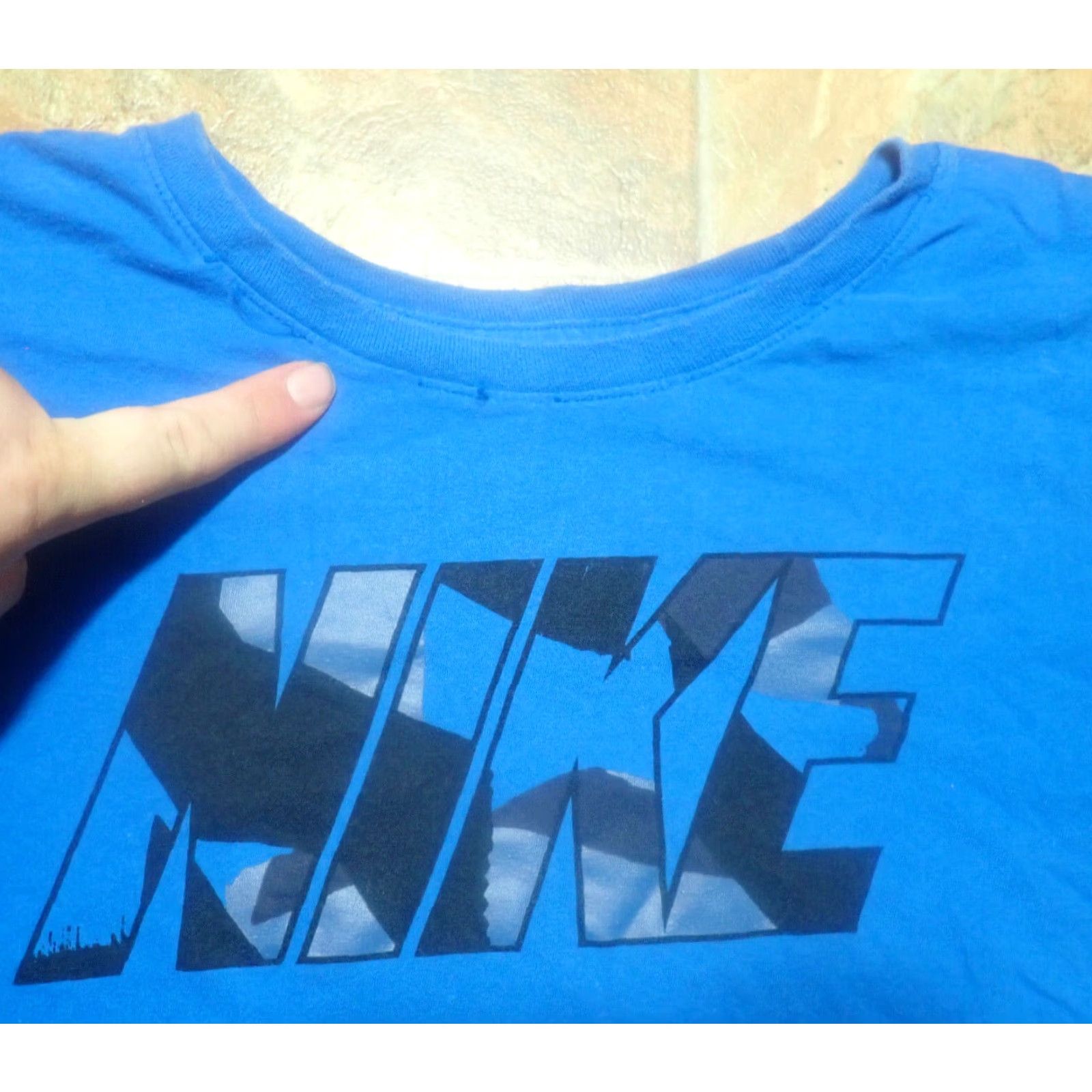 Nike NIKE Swoosh Athletic Cut T-Shirt Adult XL Blue Graphic Print 90s Retro Mens Size US XL / EU 56 / 4 - 4 Thumbnail