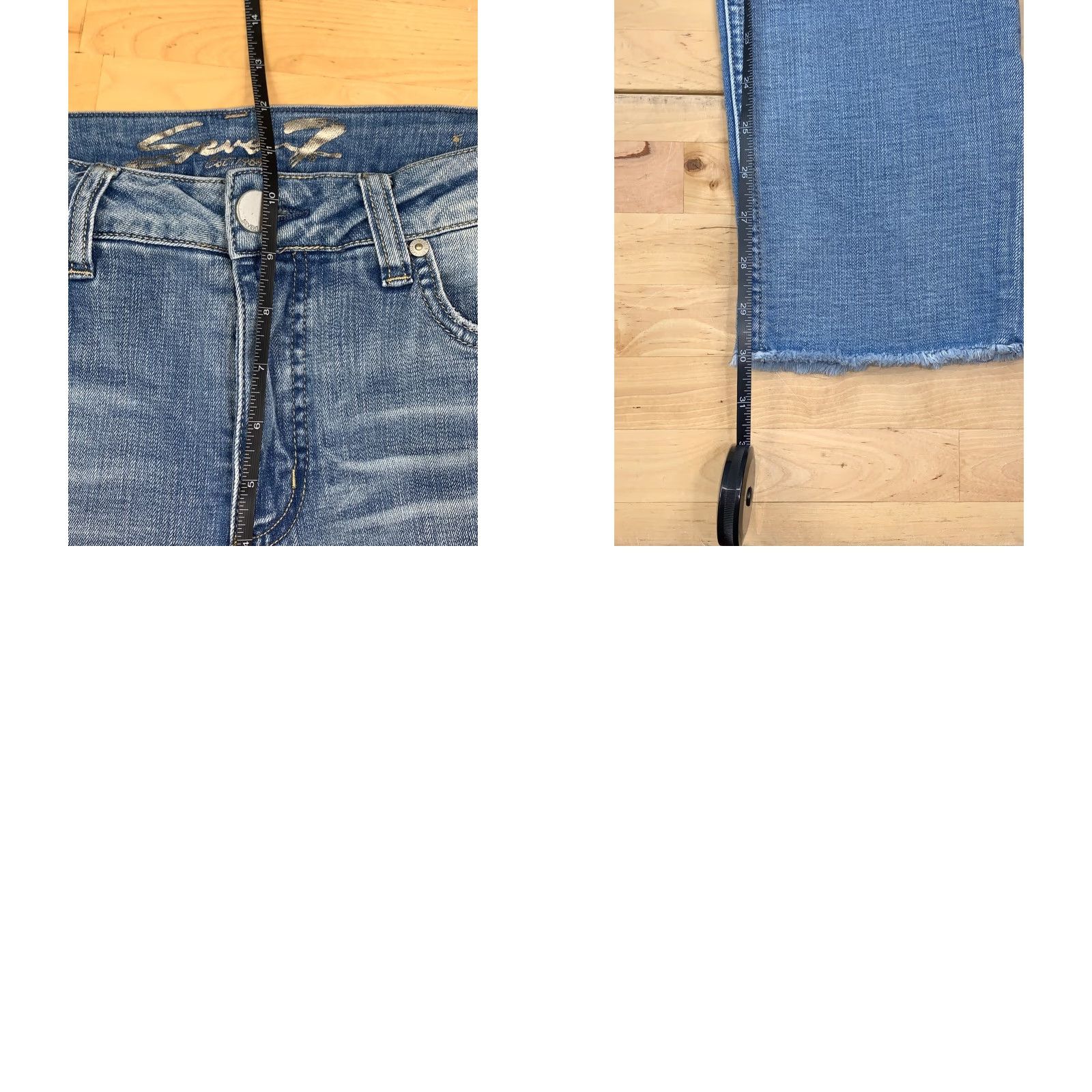Vintage Seven7 Womens Jeans Slim Straight Blue Size 8 Distress 5115 Denim Mid Rise 30 In Inseam Regular Size 30" / US 8 / IT 44 - 8 Thumbnail