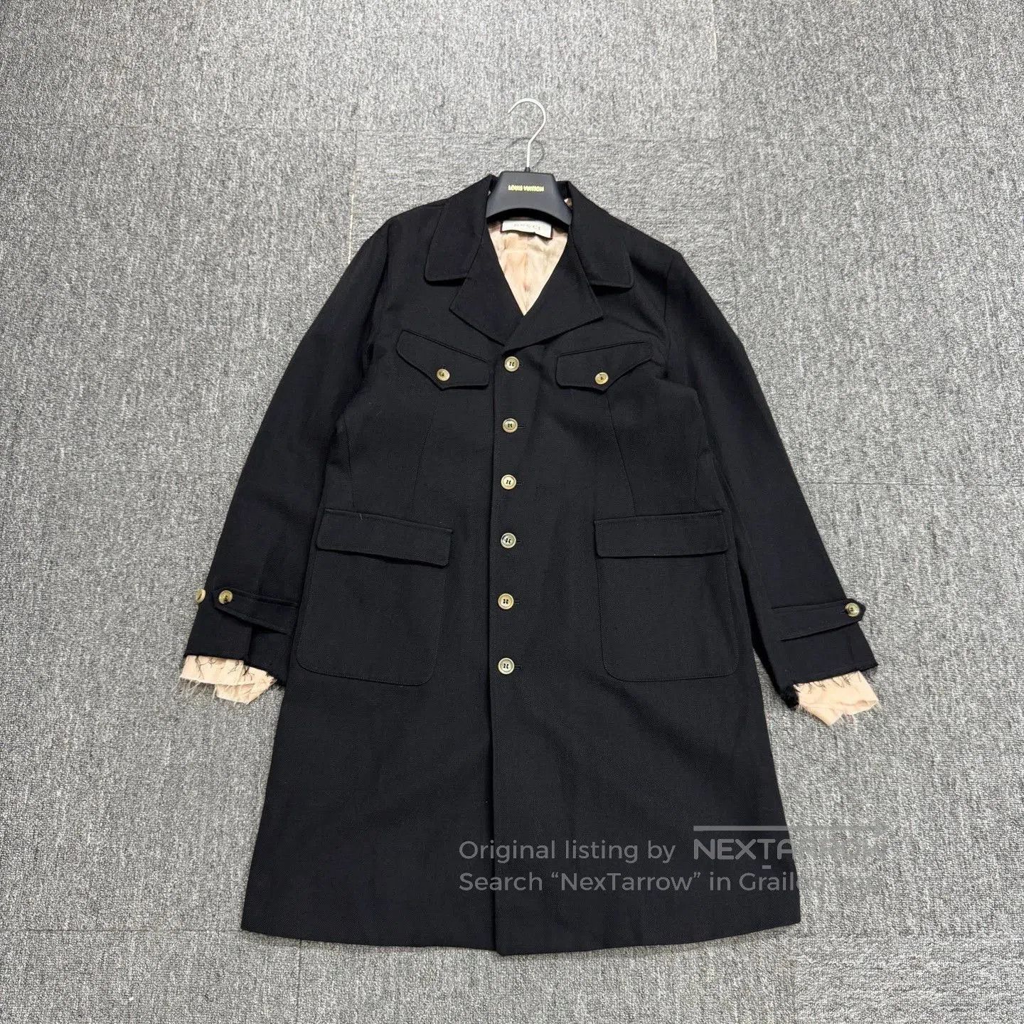 Gucci Black Long Button-Front Coat Size S. Size US S / EU 44-46 / 1 - 1 Thumbnail