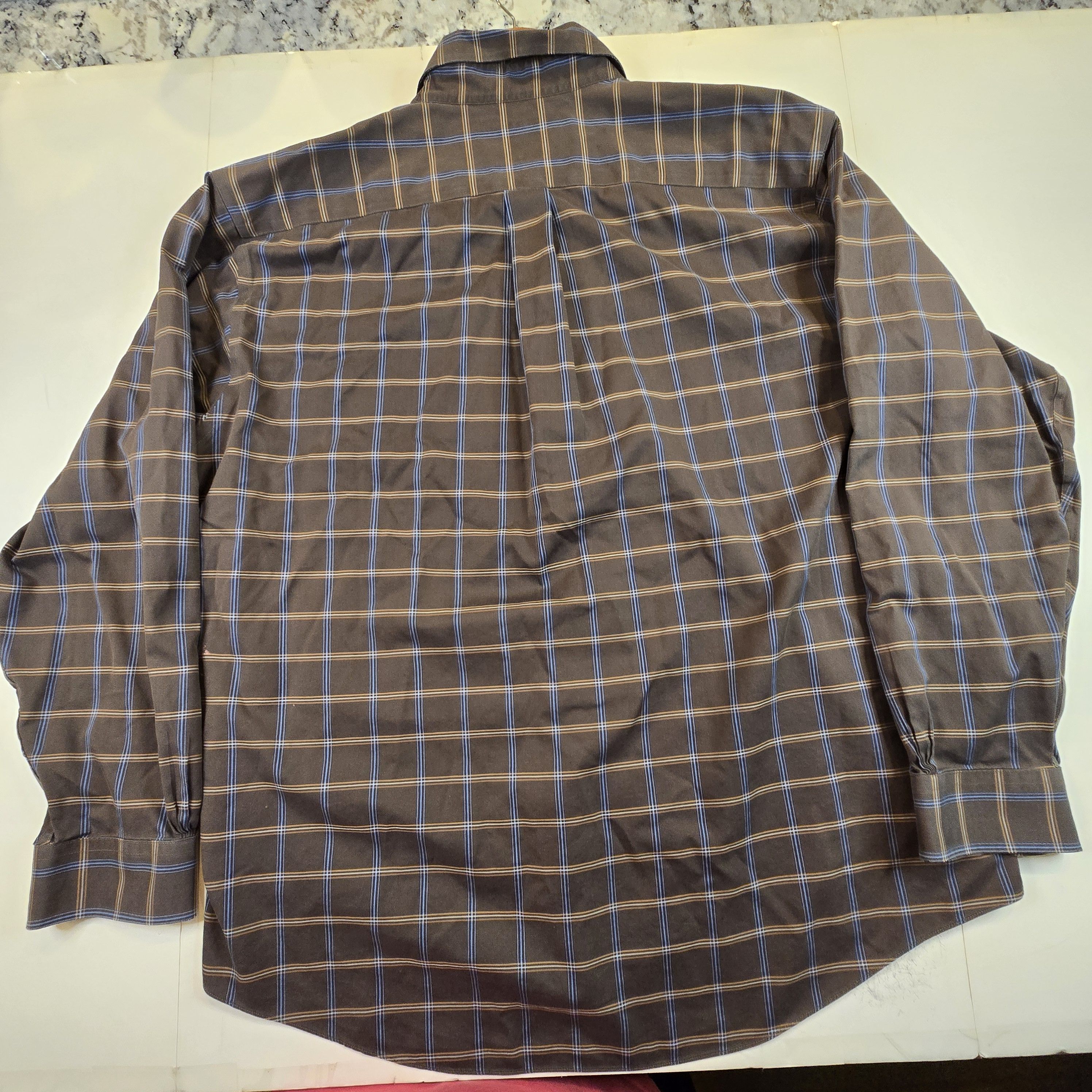 Brooks Brothers Brooks Brothers XL 1818 Regent Shirt Brown Blue Plaid Size US XL / EU 56 / 4 - 9 Thumbnail