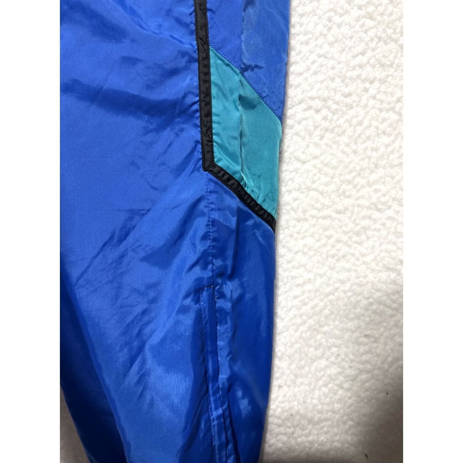 Nike VINTAGE Nike Track Pants Men L Blue Nylon Lightweight 80s Windbreaker Zip Pants Mens Size US 33 - 3 Thumbnail