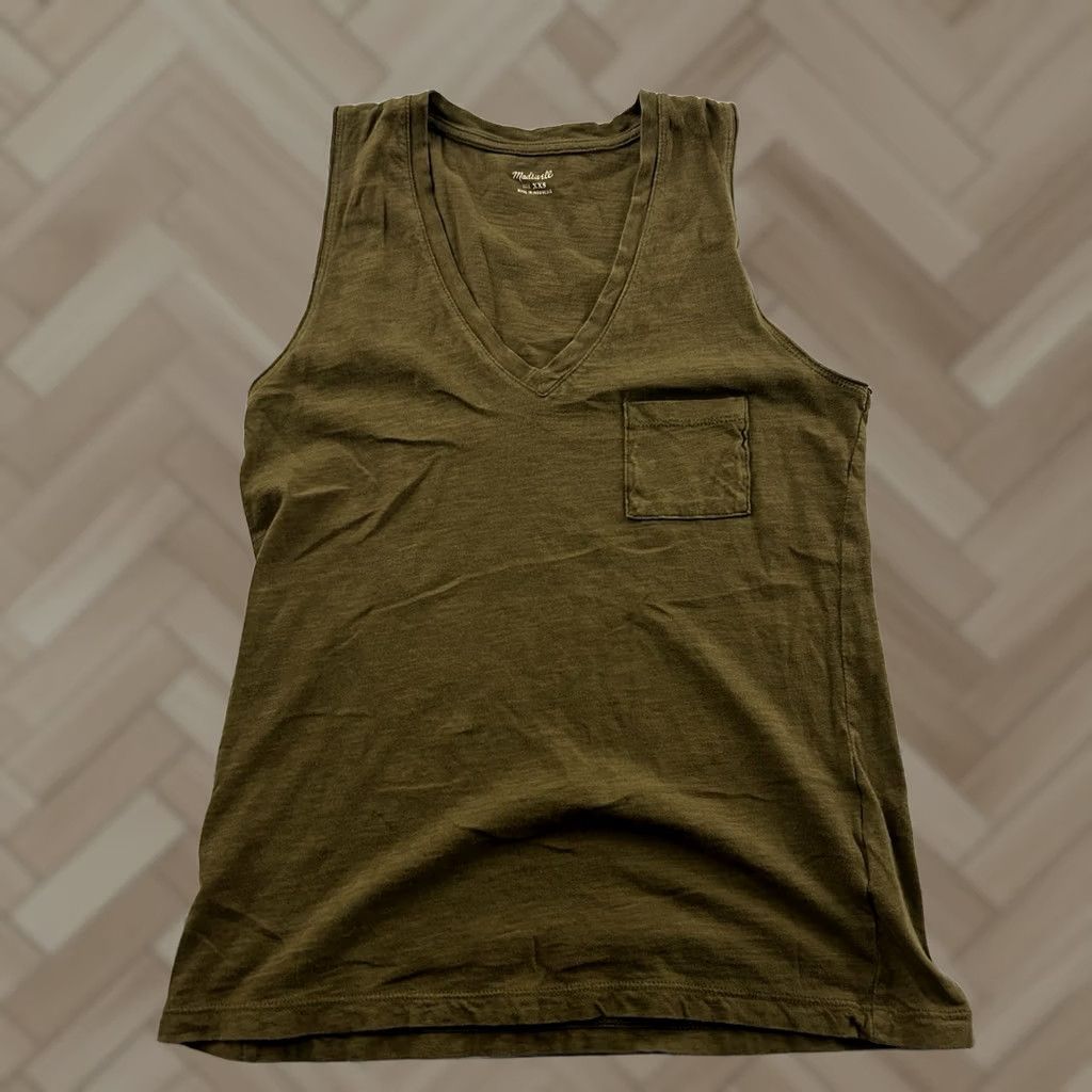 Madewell Madewell Sleeveless T Shirt Women's XXS Brown Pocket Shirt Women 2XS Brown Pockets Size XXS / US 00 / IT 34 - 1 Thumbnail