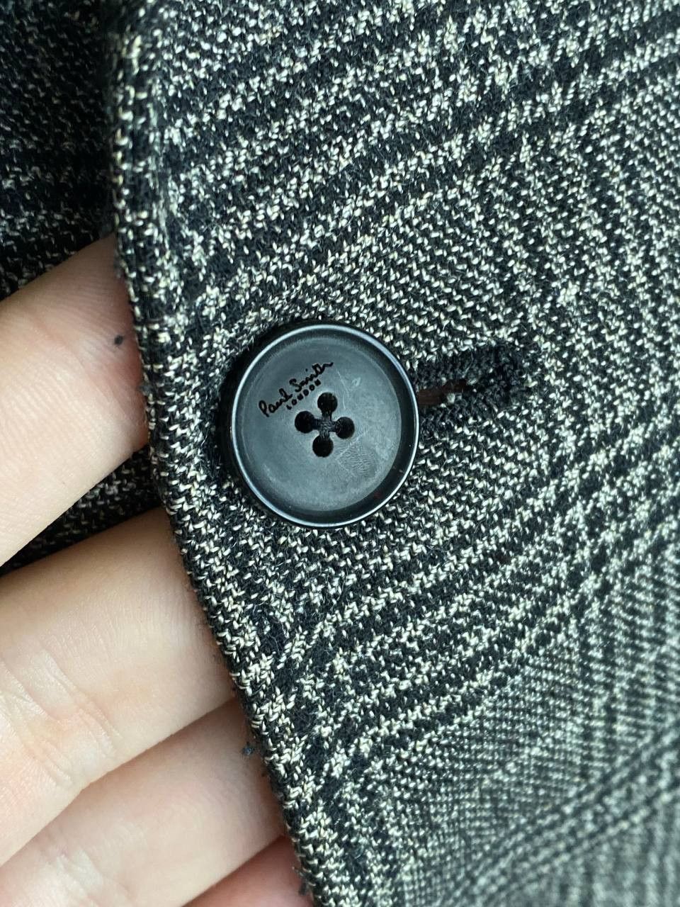 Paul Smith × Vintage Paul Smith The Byard Knitted Check Cotton Wool Blazer Size US L / EU 52-54 / 3 - 6 Thumbnail