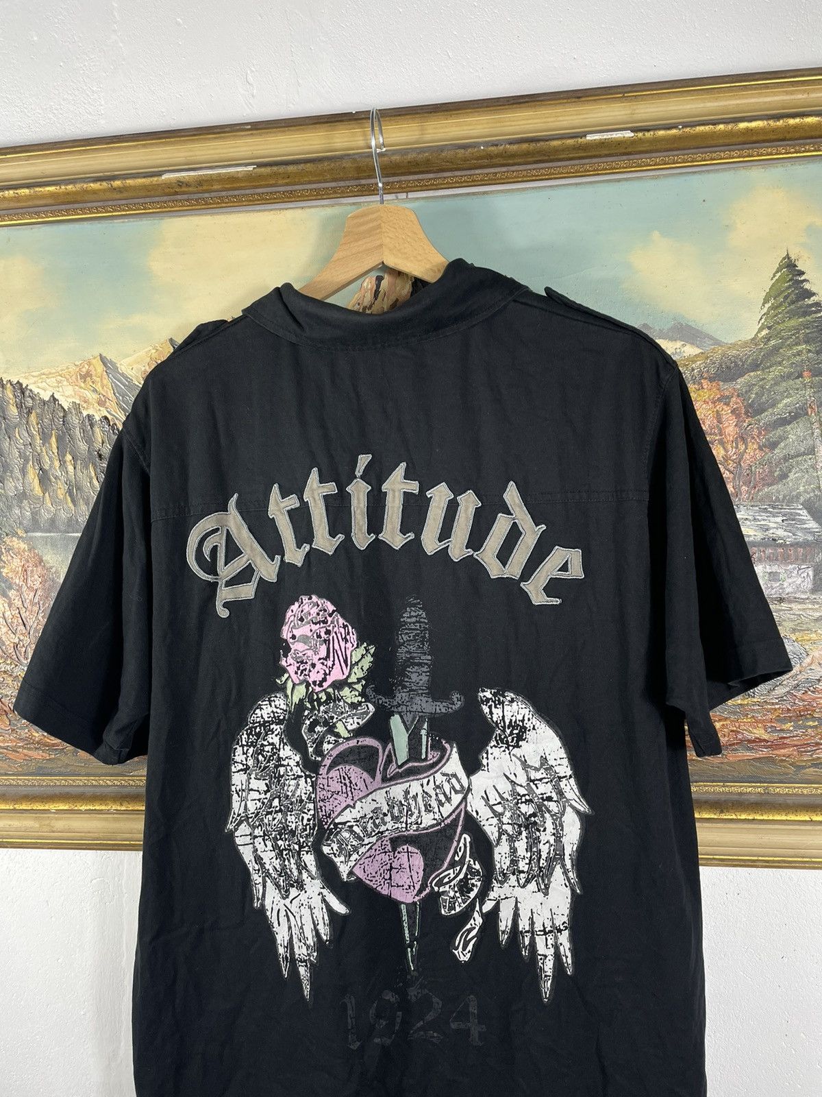 Affliction × Ed Hardy × Tapout Black vintage retro y2k 00s tees t shirt polo baggy loose Size US L / EU 52-54 / 3 - 5 Thumbnail