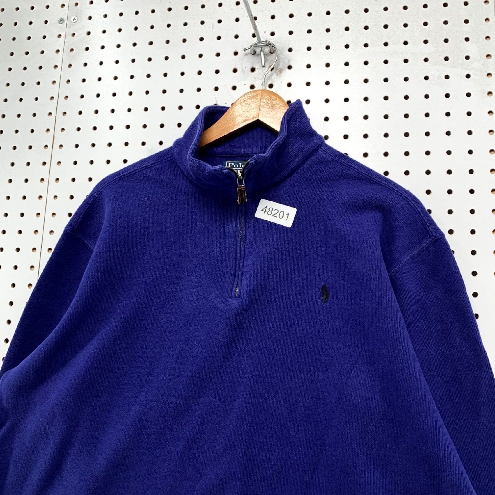 Polo Ralph Lauren Polo Ralph Lauren Quarter 1/4 Zip Sweater Mens Large Blue Mock Neck Preppy Size US L / EU 52-54 / 3 - 7 Thumbnail