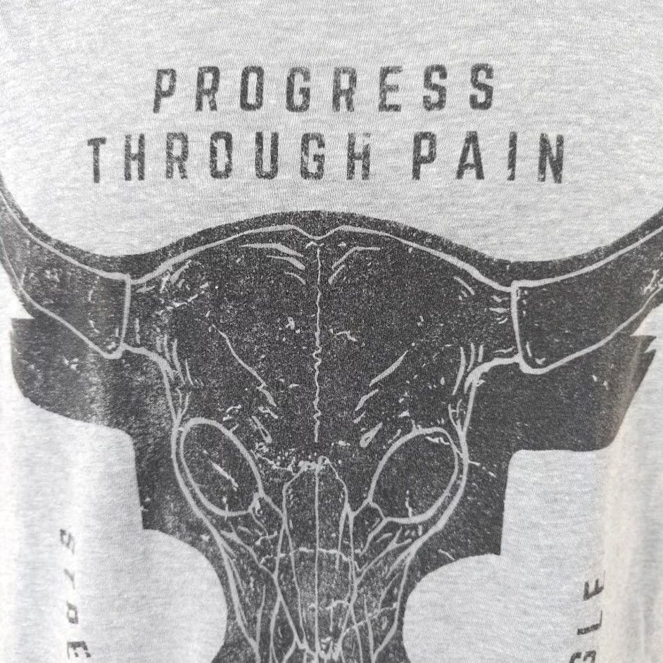 Under Armour Under Armour Project Rock T Shirt Mens Small Gray Progress Through Pain Shirt Mens Small GrayUASupervised? Size US S / EU 44-46 / 1 - 3 Thumbnail