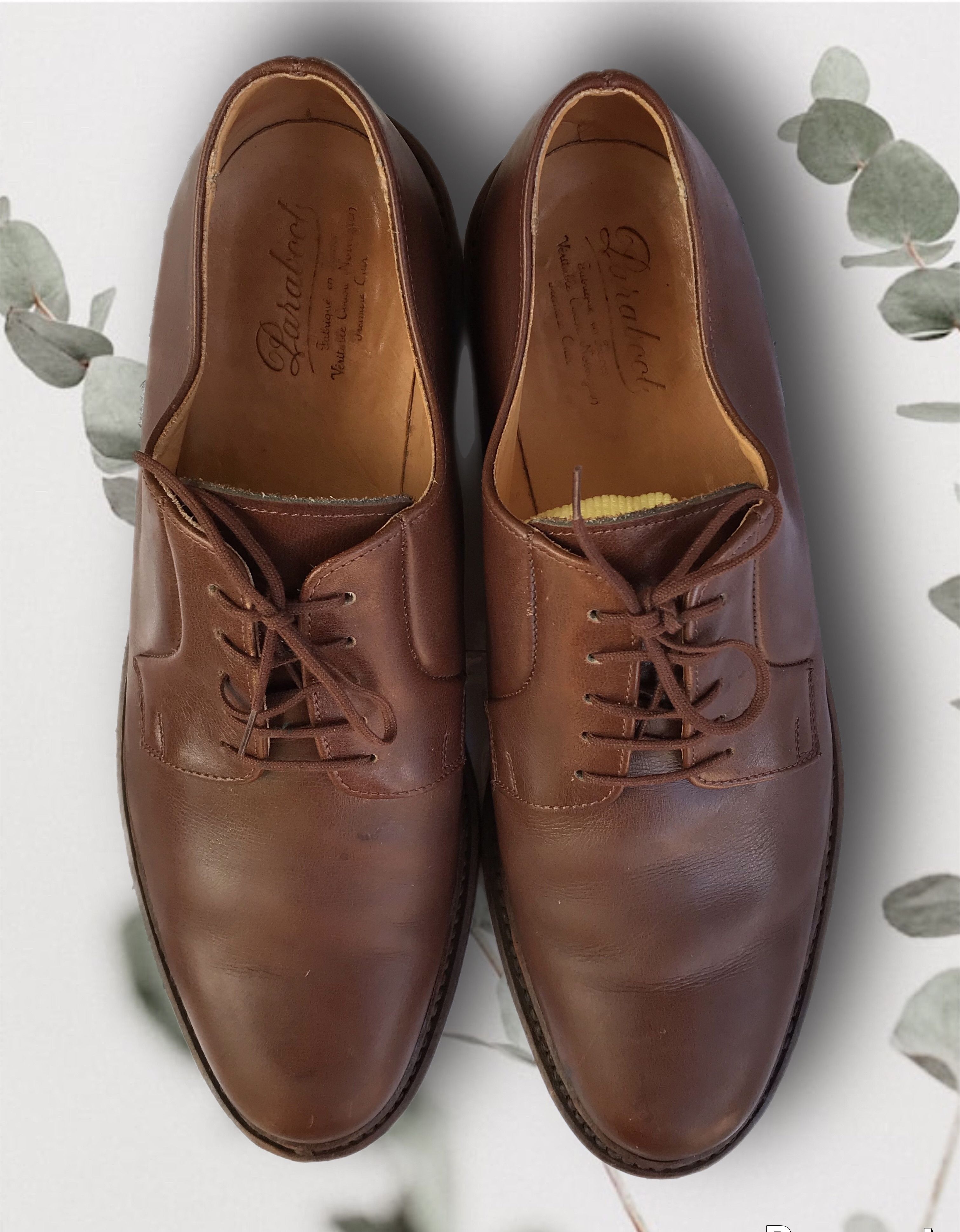 Paraboot Paraboot Brown Brogue Leather Derby Shoes Lace Up Oxfords Size US 11 / EU 44 - 6 Thumbnail