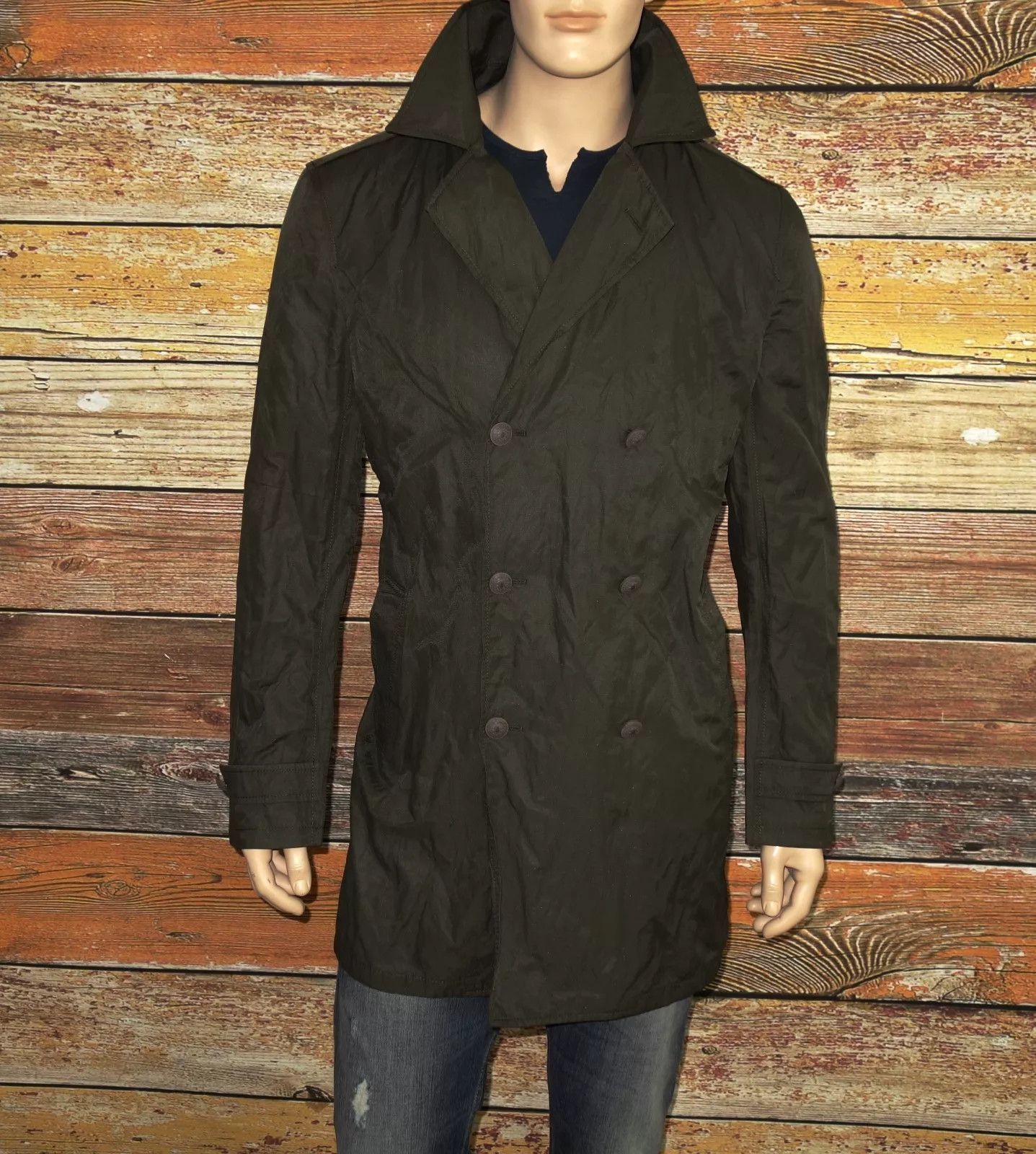 John Varvatos John Varvatos Luxe Modern Trench Coat in Fatigue Size US M / EU 48-50 / 2 - 9 Thumbnail