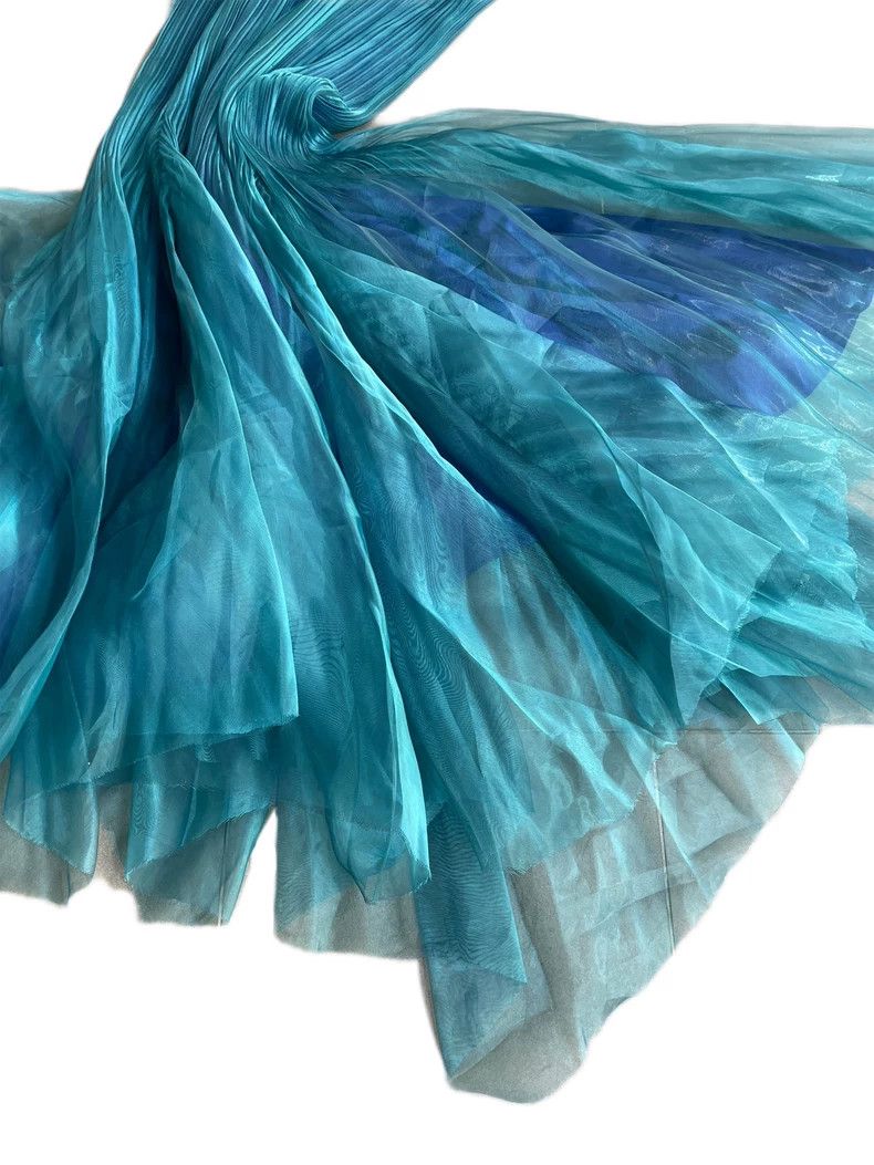 Issey Miyake Issey Miyake size:3 Lake blue tulle dress Size S / US 4 / IT 40 - 4 Thumbnail