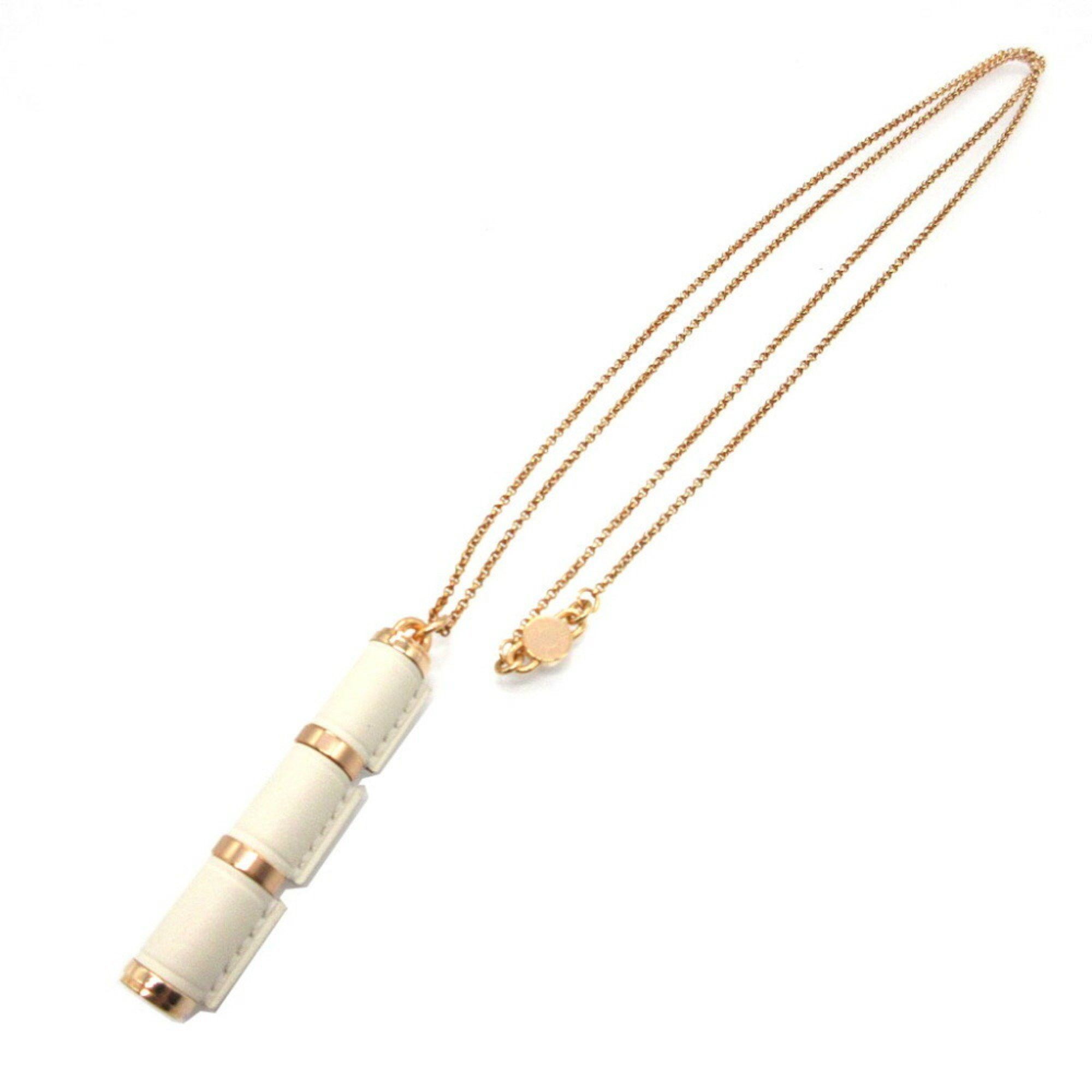 image of Hermes Charnière Gm Vaux Swift Metal Nata Rose Gold Necklace 0151Hermes, Women's