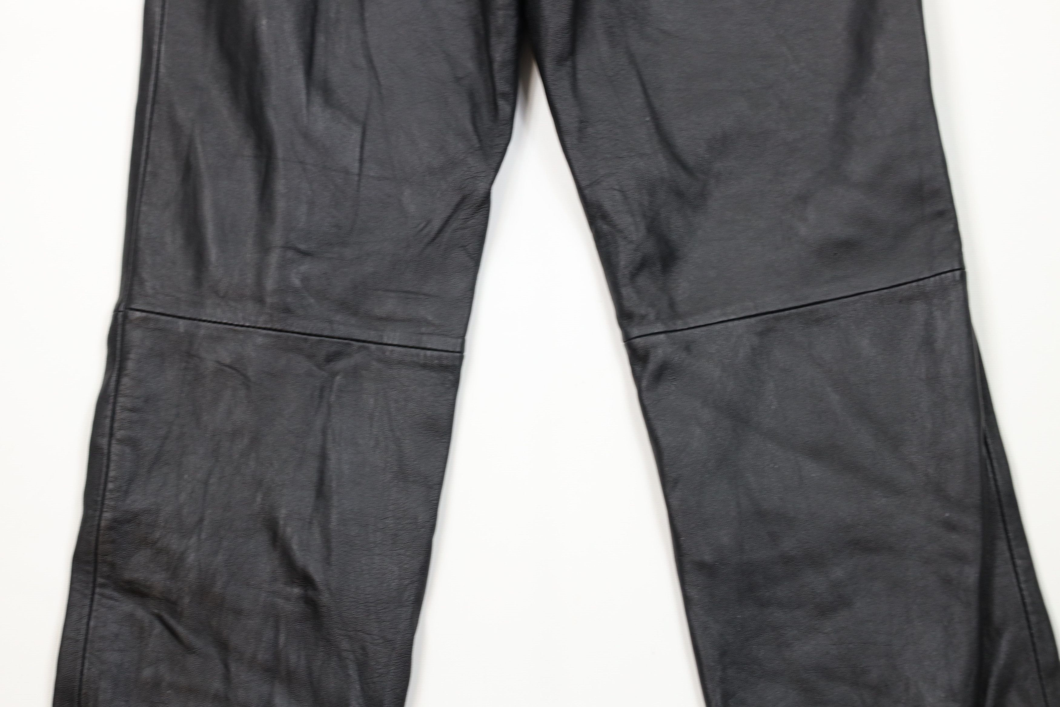 Vintage Vintage 90s Streetwear Soft Lambskin Leather Pants Black Size 27" / US 4 / IT 40 - 13 Thumbnail