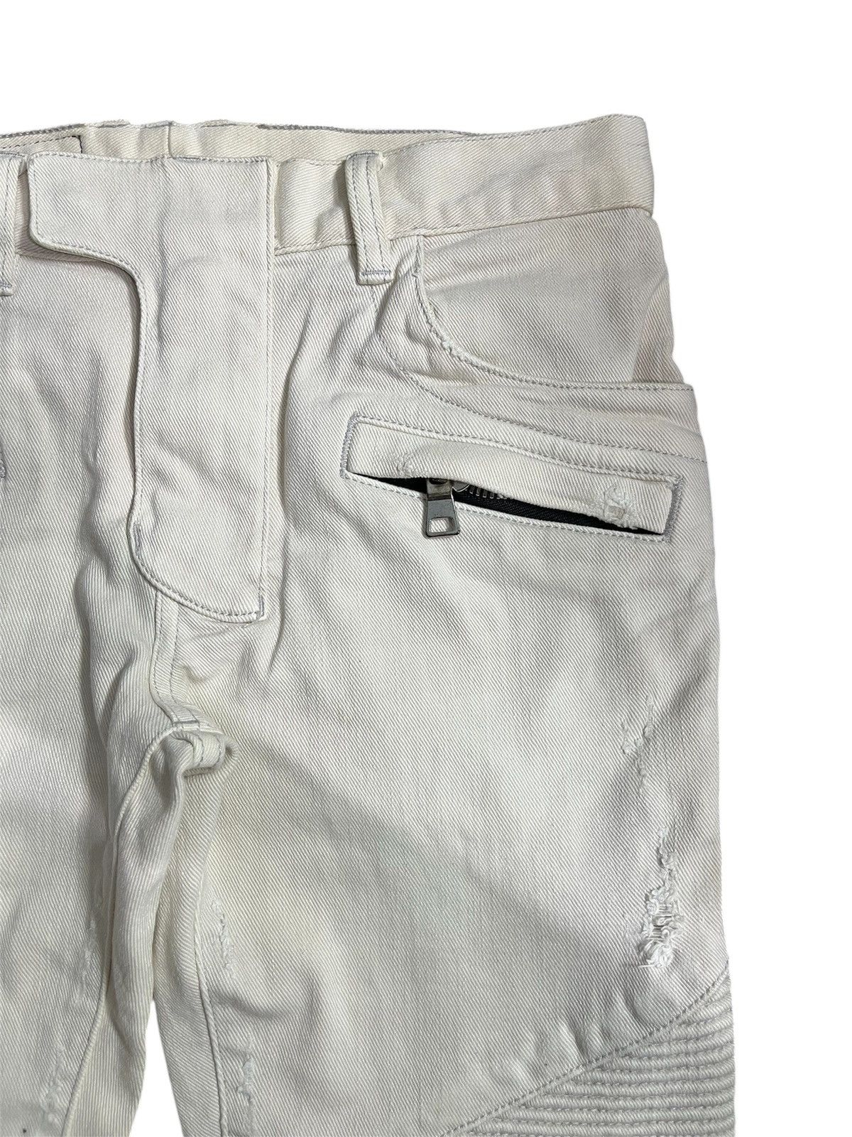 Balmain SS15 Balmain distressed biker jeans Size US 27 - 7 Thumbnail