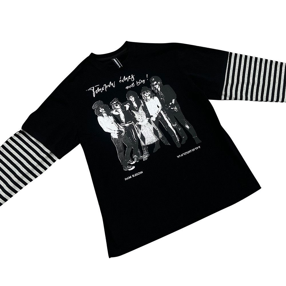 Japanese Brand × Vintage Hiphop rock portrait fake two-piece long-sleeved T-shirt Size US M / EU 48-50 / 2 - 3 Thumbnail