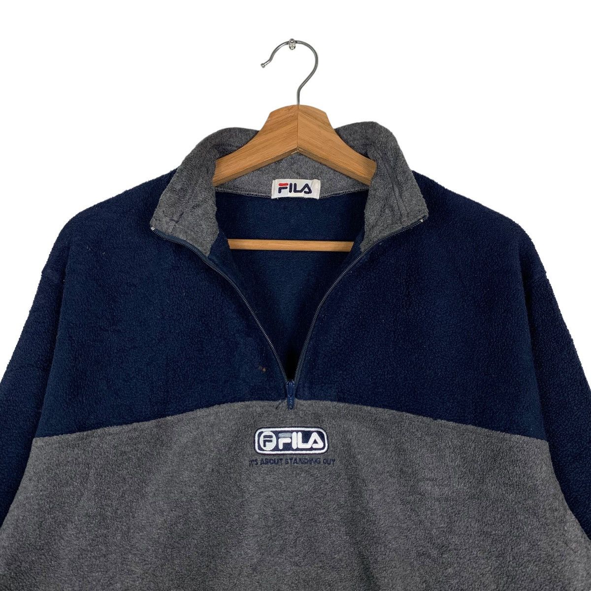 Fila FILA Center Logo Half Zip Pullover Fleece Sweater #0019-C1 Size US M / EU 48-50 / 2 - 12 Thumbnail