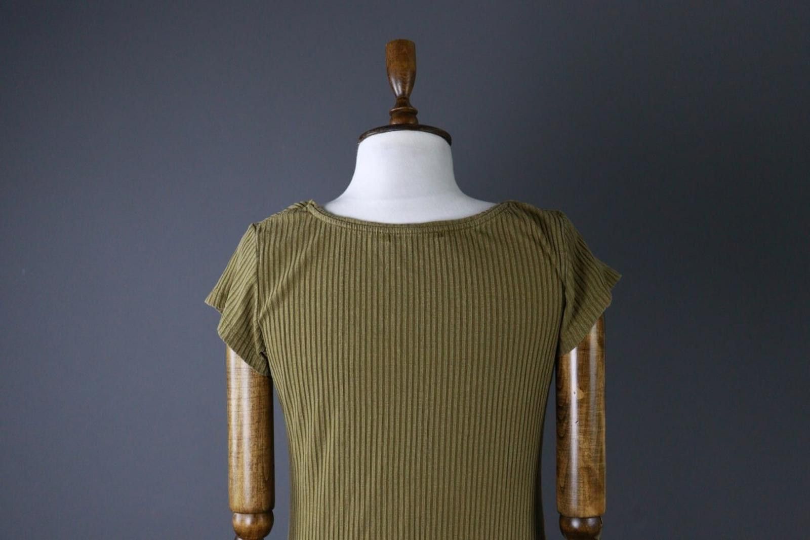 Designer Gudrun Sjödén Green Lyocell Round Neck Shift Dress Size M Size M / US 6-8 / IT 42-44 - 6 Thumbnail