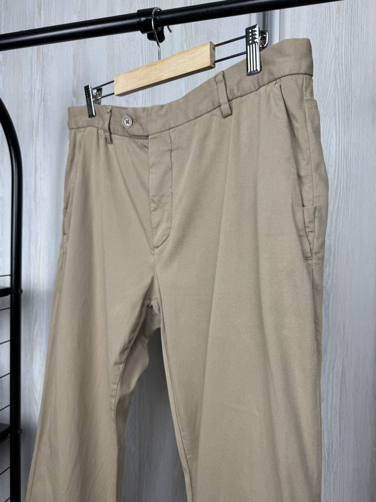 Boggi Boggi Milano beige classic pattern chinos casual pants Size US 34 / EU 50 - 6 Thumbnail