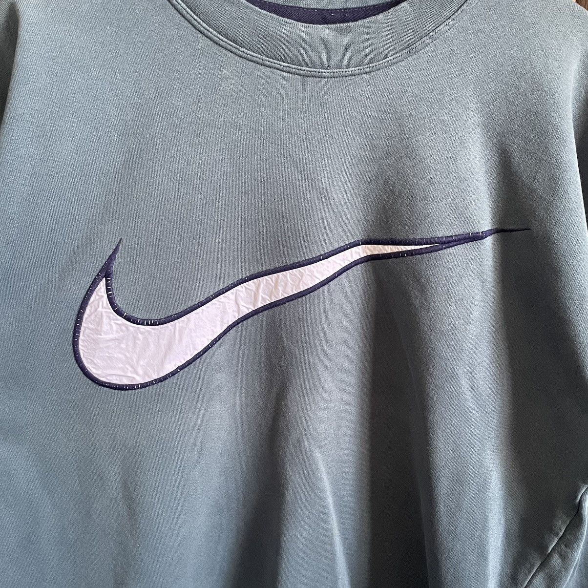 Nike × Vintage Vintage 90’s Nike big swoosh Crewneck Size US L / EU 52-54 / 3 - 3 Thumbnail