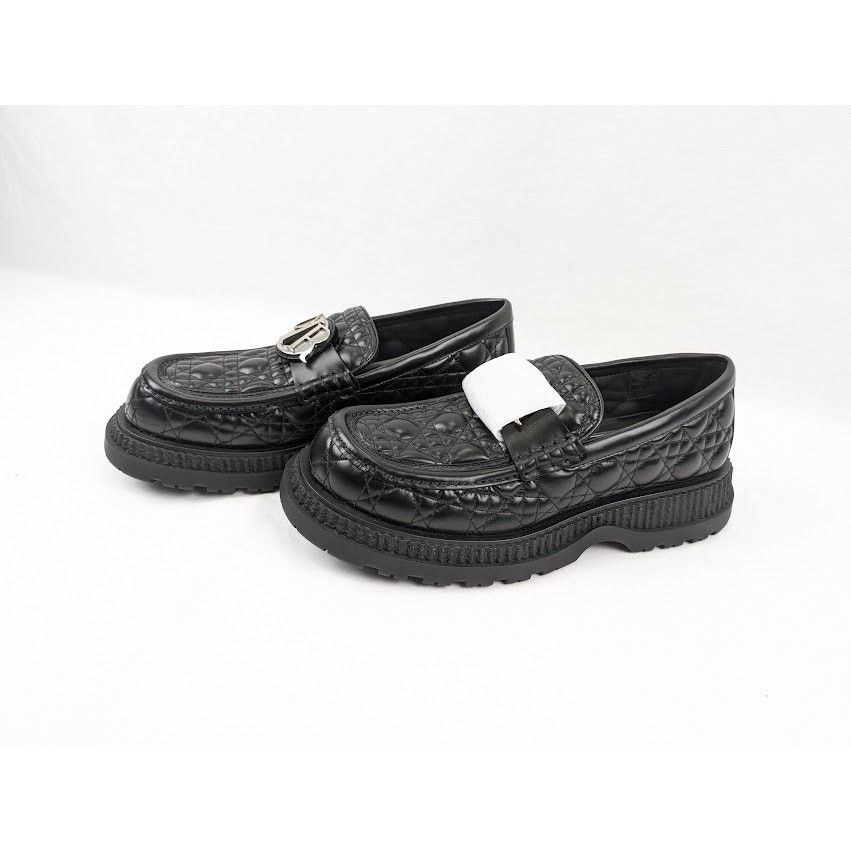 Dior o1rshd1 Buffalo Loafers Cannage Leather in Black Size US 11 / EU 44 - 17 Thumbnail