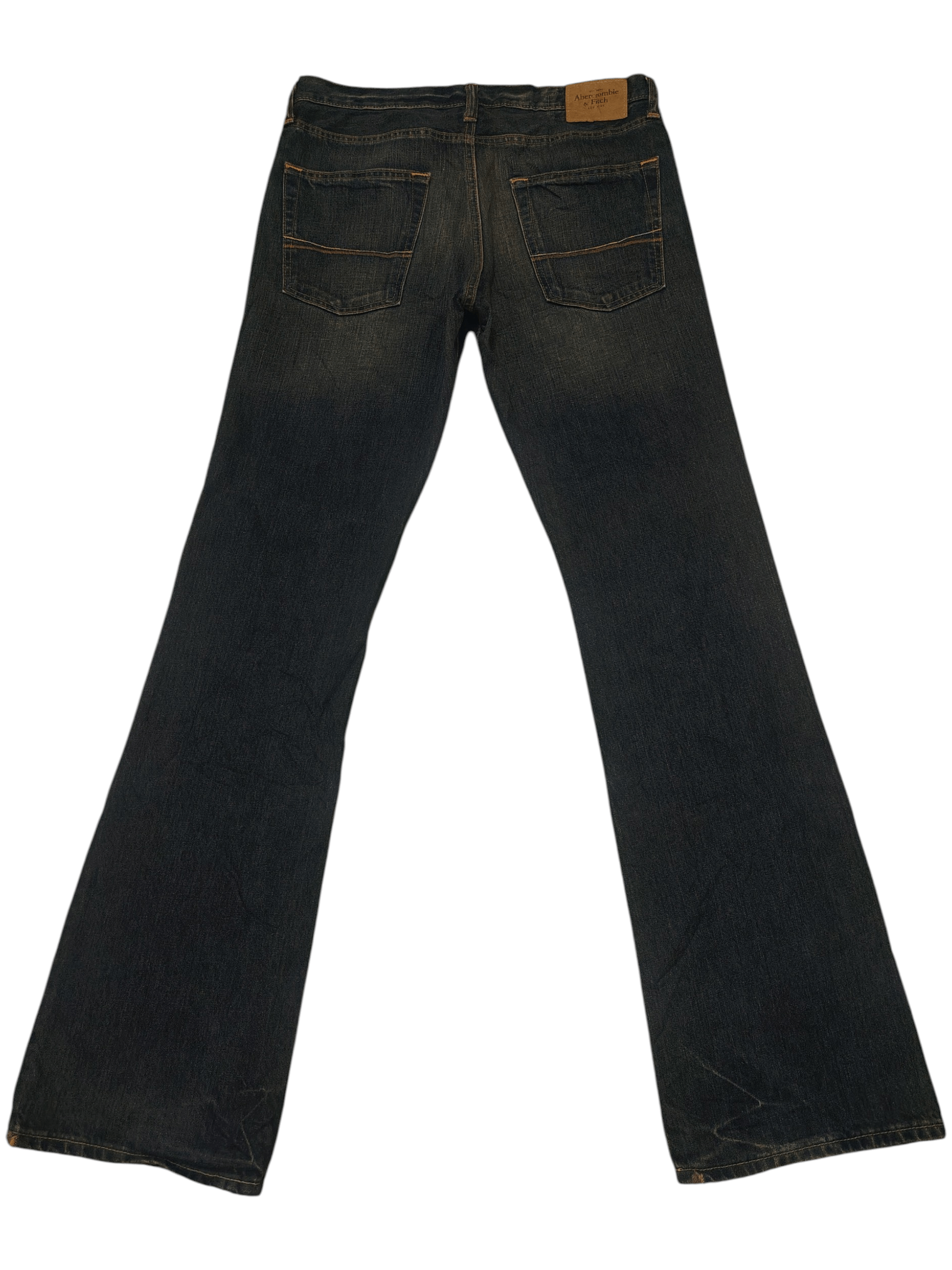 If Six Was Nine Abercrombie & Fitch Baxter Low Rise Slim Boot Flared Jeans Size US 34 / EU 50 - 2 Thumbnail