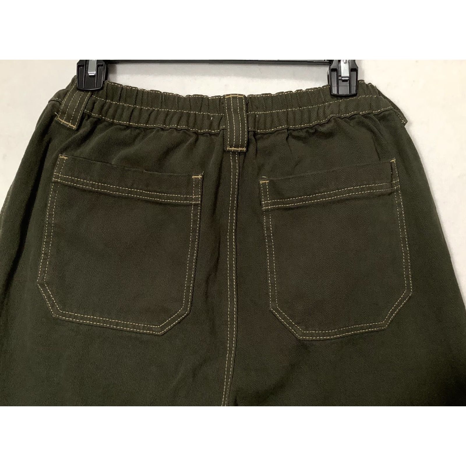 Pacsun Pacsun Cargo Pants Large Green Relaxed Fit Elastic Waist Straight Leg Women's Pants Size 36" / US 14 / IT 50 - 5 Thumbnail