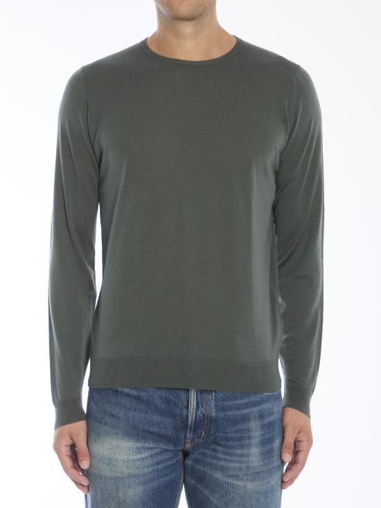John Smedley JOHN SMEDLEY Men Sweater LUNDY GREEN Size US M / EU 48-50 / 2 - 1 Thumbnail