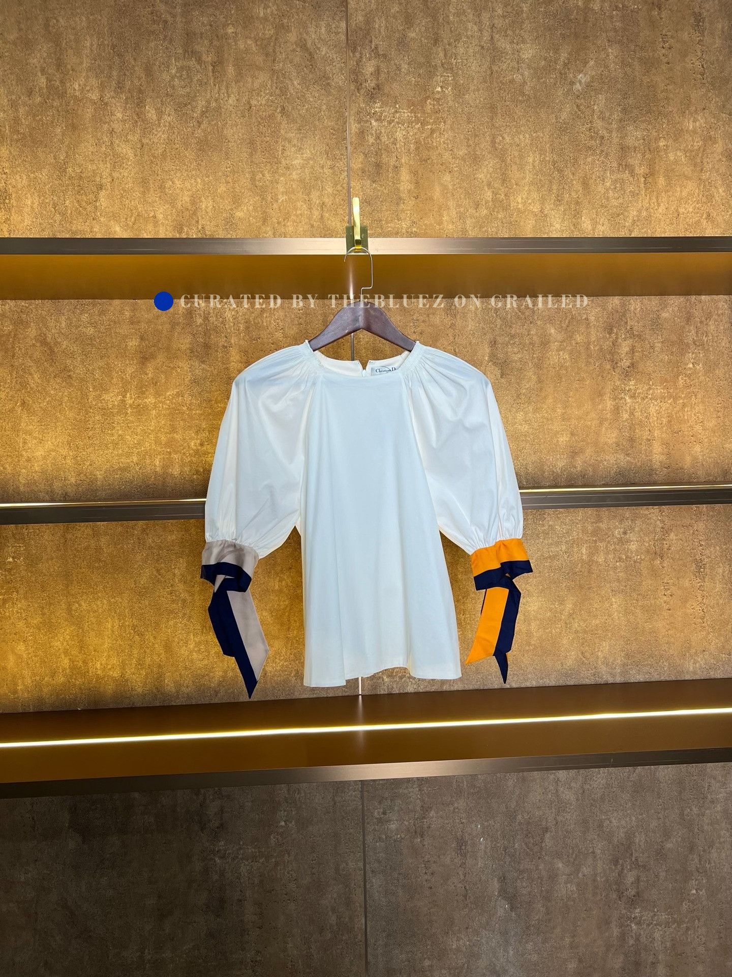 Dior Dior Puff Sleeve Ribbon Top Size XXS / US 00 / IT 34 - 1 Thumbnail