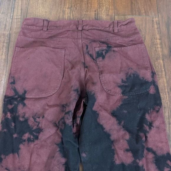 Designer NEW RED TIE DYE DENIM JEANS SZ LARGE L Size US 32 / EU 48 - 4 Thumbnail