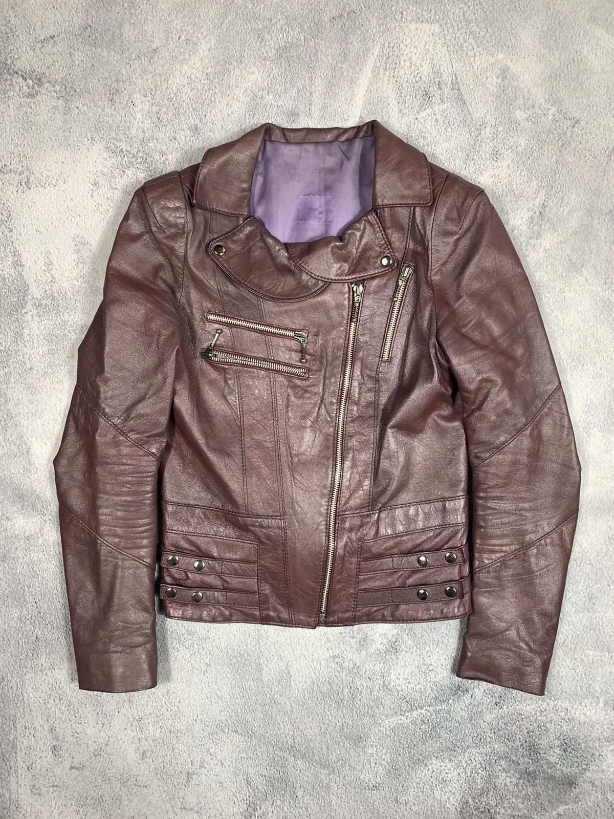 Genuine Leather × Vintage Vintage Y2K Leather cropped jacket opium AvantGarde style Size M / US 6-8 / IT 42-44 - 1 Thumbnail