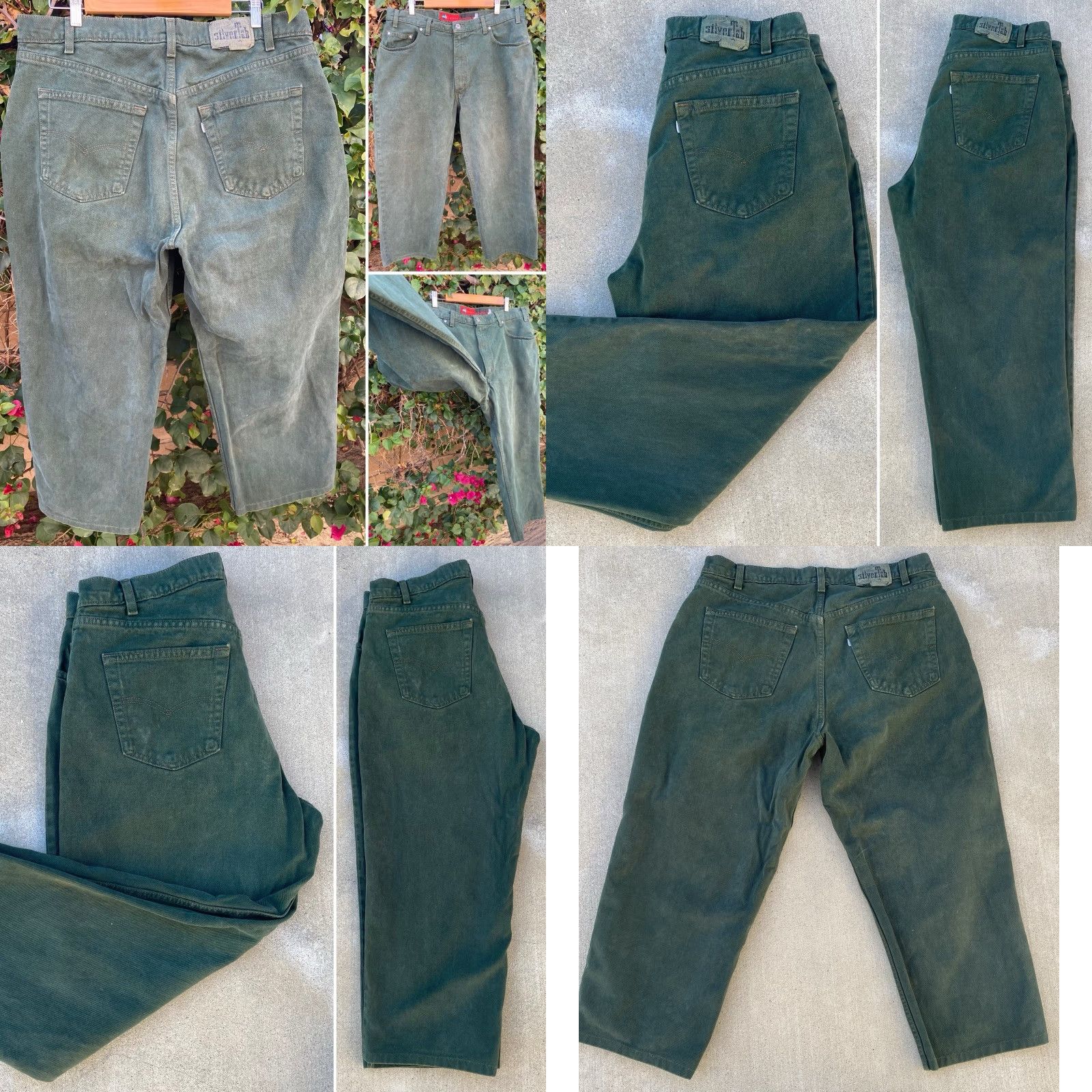 Vintage VINTAGE Levi’s SilverTab Loose Fit Jeans Green Denim 38 25.5 Inseam 5-Pocket USA Grunge 90s Mens Size US 38 / EU 54 - 9 Thumbnail