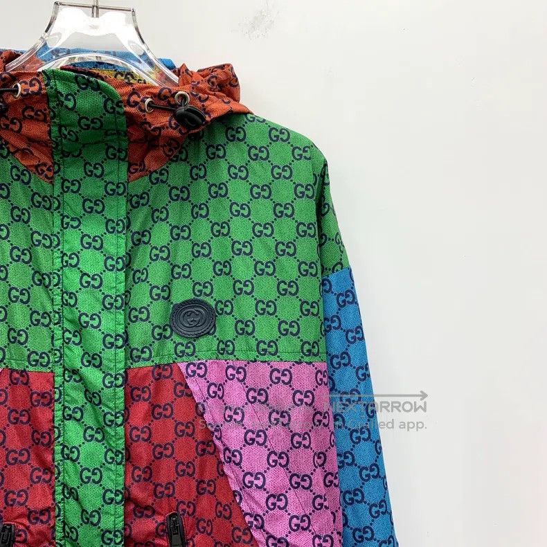 Gucci gucci Colour-blocked logo jacquard full-print hooded long- Size XS / US 0-2 / IT 36-38 - 3 Thumbnail