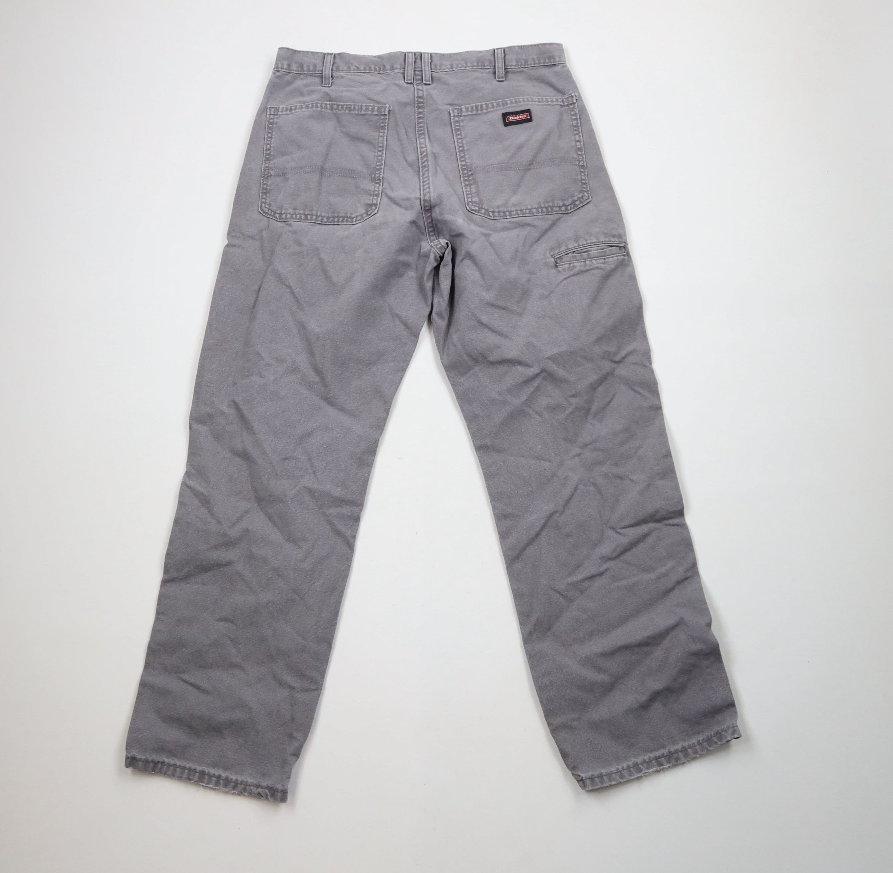 Dickies × Vintage Vintage Dickies Spell Out Relaxed Fit Canvas Pants Gray Size US 34 / EU 50 - 11 Thumbnail