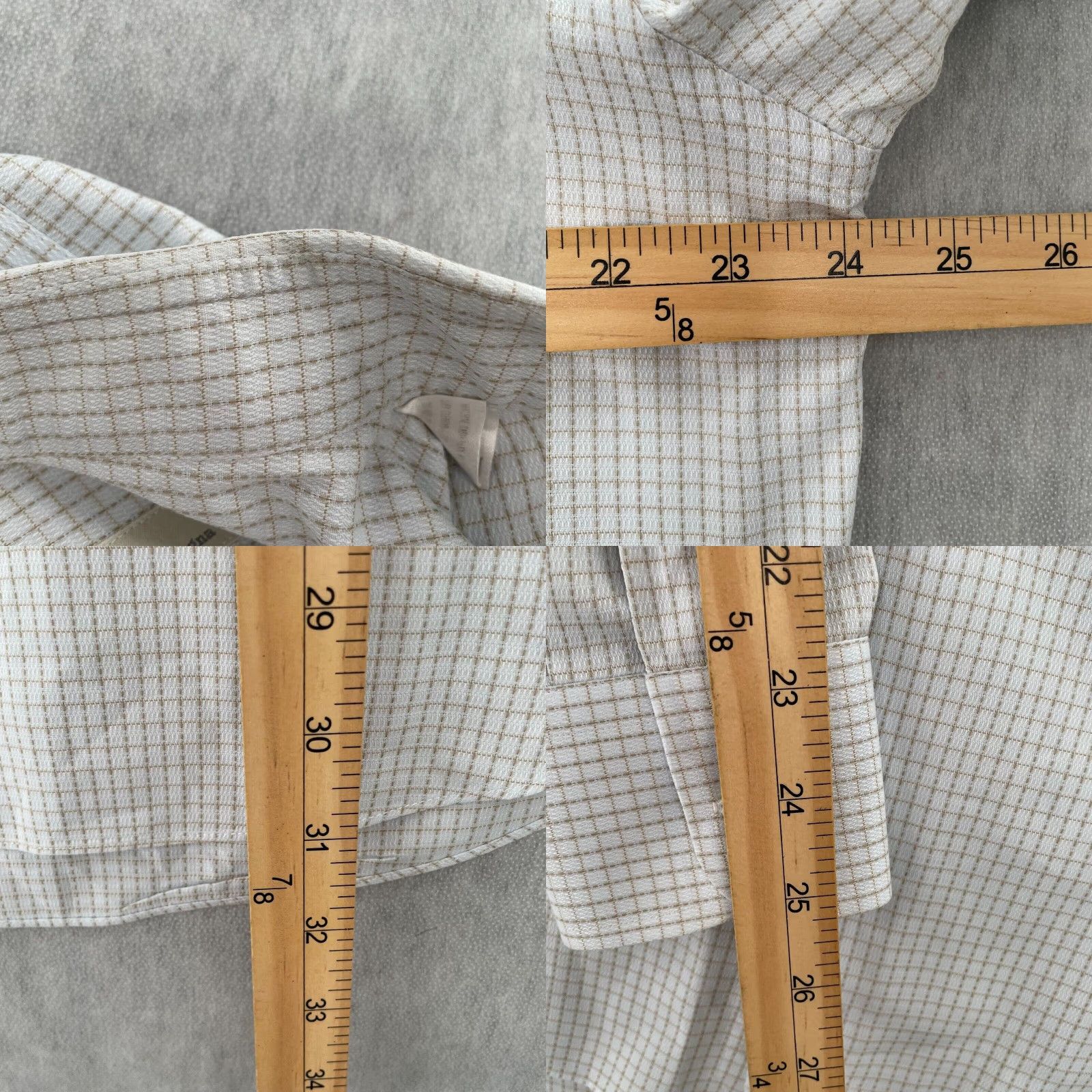 Ermenegildo Zegna VINTAGE Ermenegildo Zegna Shirt Mens Long Sleeve Button Up 16.5/42 Blue Checkered Casual Business Size US L / EU 52-54 / 3 - 8 Thumbnail