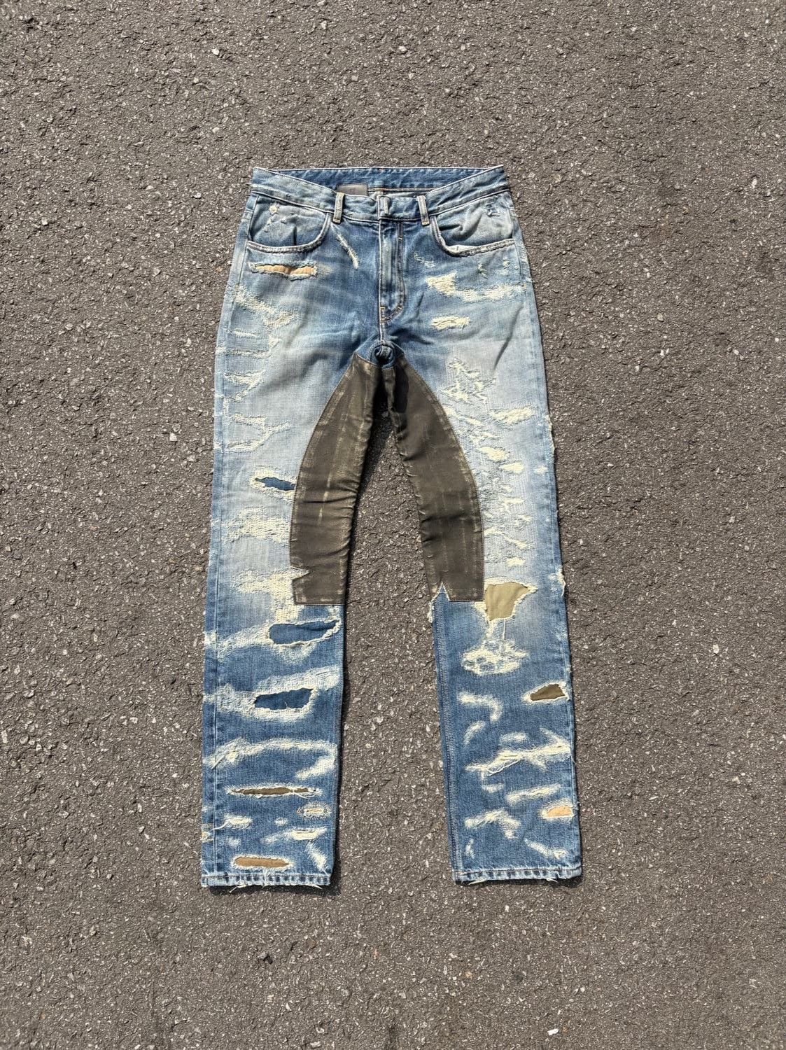 Givenchy Givenchy moleskin destroyed denim jeans | Grailed