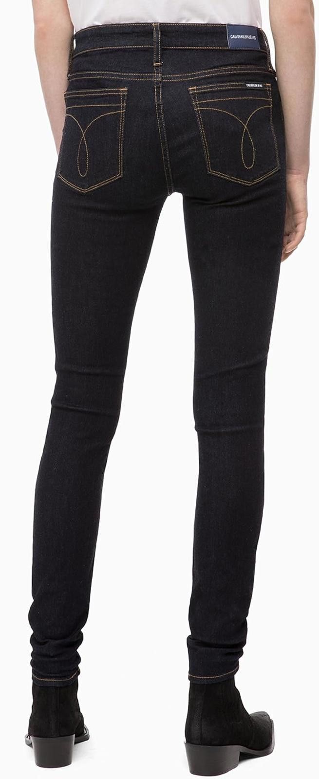 Calvin Klein Calvin Klein Women's Mid Rise Skinny Fit Jeans-Dark Wash-27" Size 27" / US 4 / IT 40 - 2 Thumbnail