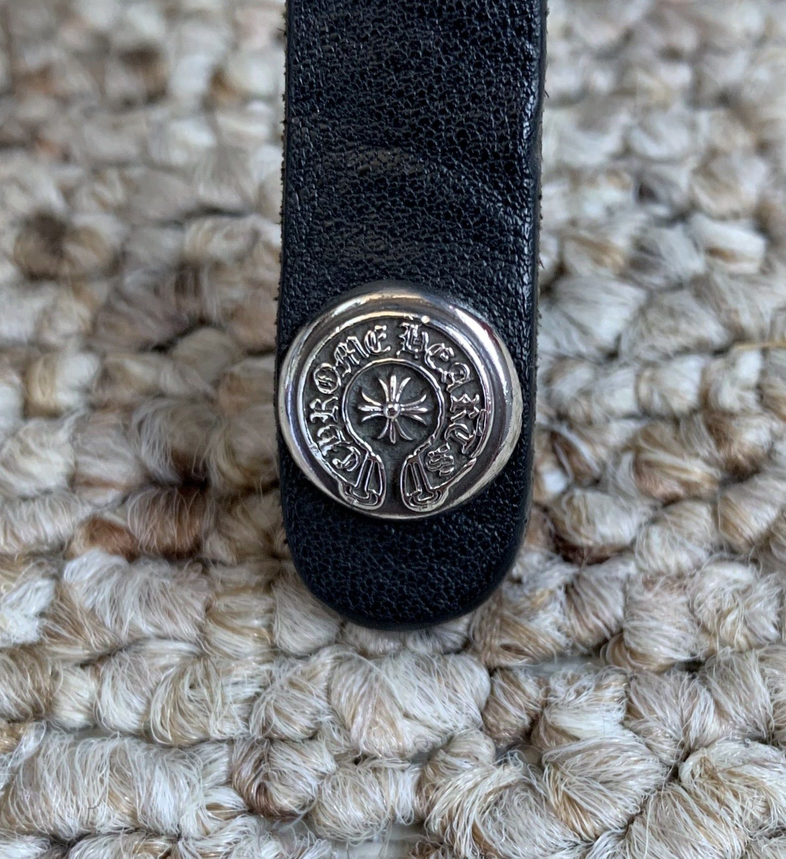 Chrome Hearts Chrome Hearts Adjustable Leather Silver Snap Bracelet Size ONE SIZE - 9 Thumbnail