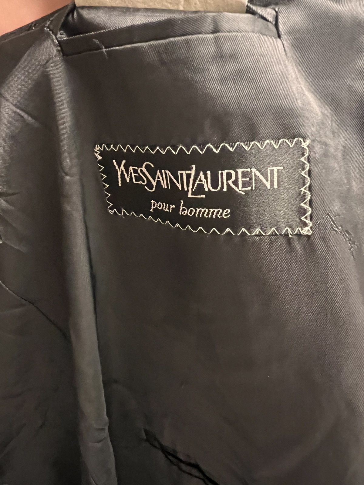 Yves Saint Laurent Yves Saint Laurent wool grey blazer monogram inside size XL Size 44R - 8 Thumbnail