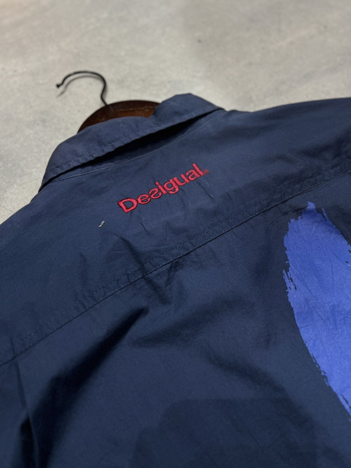 Desigual Desigual Navy & Cobalt Brushstroke L/S Shirt - XL (P24) Size US L / EU 52-54 / 3 - 4 Thumbnail