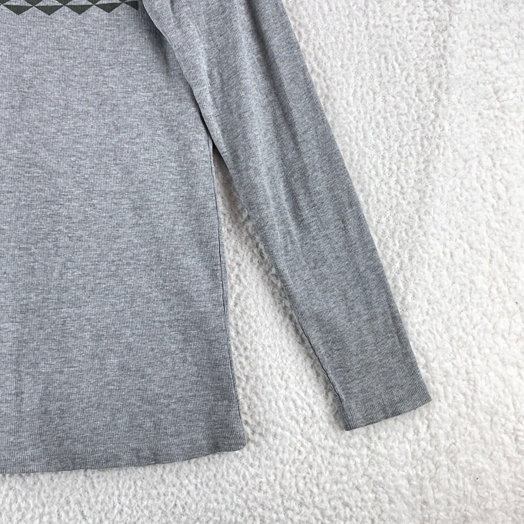 ALOHAS Da Hui Gray Thermal Aloha Print Long Sleeve Shirt Mens Large Pullover Crew Neck Casual Vintage? Size US L / EU 52-54 / 3 - 3 Thumbnail